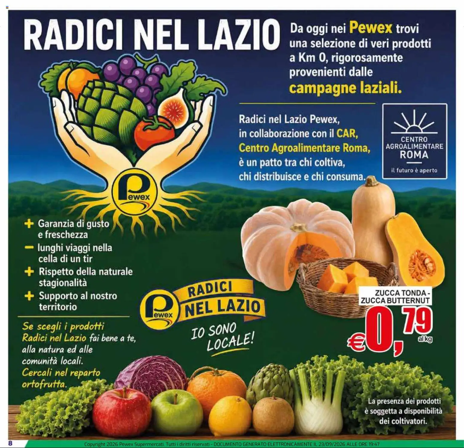 Volantino Pewex del 23/09/2026 | Pagina: 8 | Prodotti: Zucca, Zucca butternut