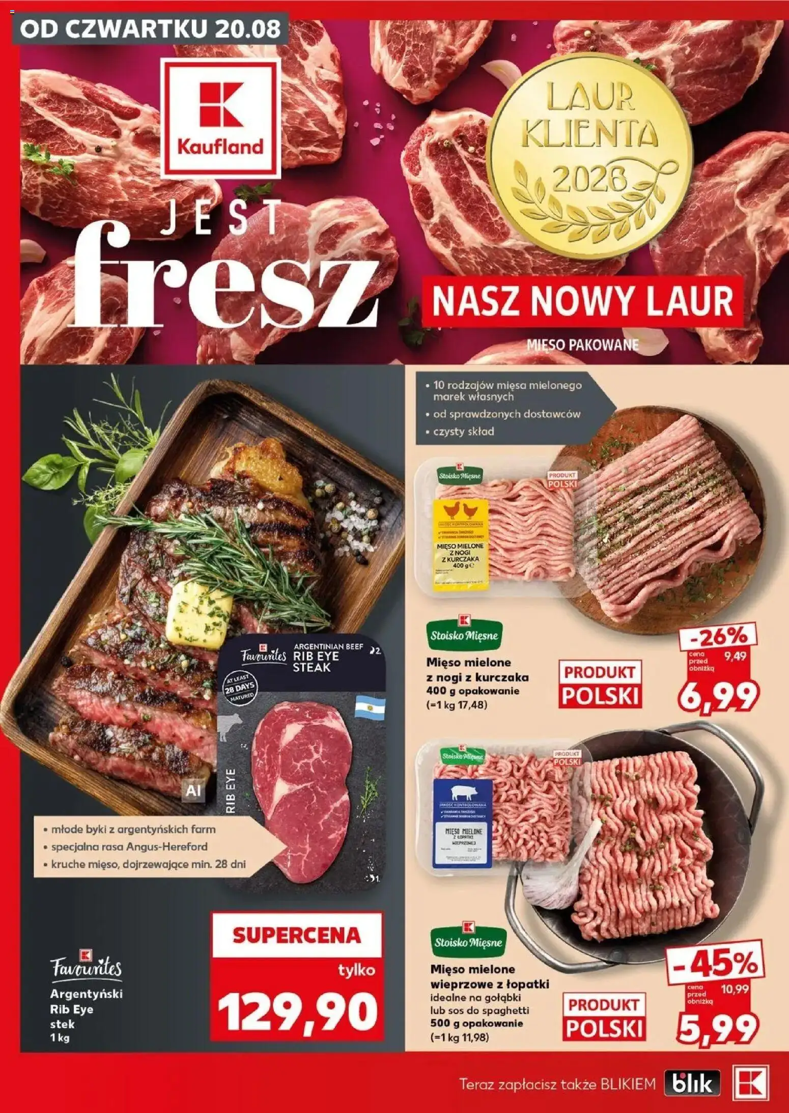 Kaufland gazetka - Super Sobota od 22.08.2026 - od jutra PDF | Strona: 16 | Produkty: Gołąbki, Spaghetti, Mięso, Mięso mielone