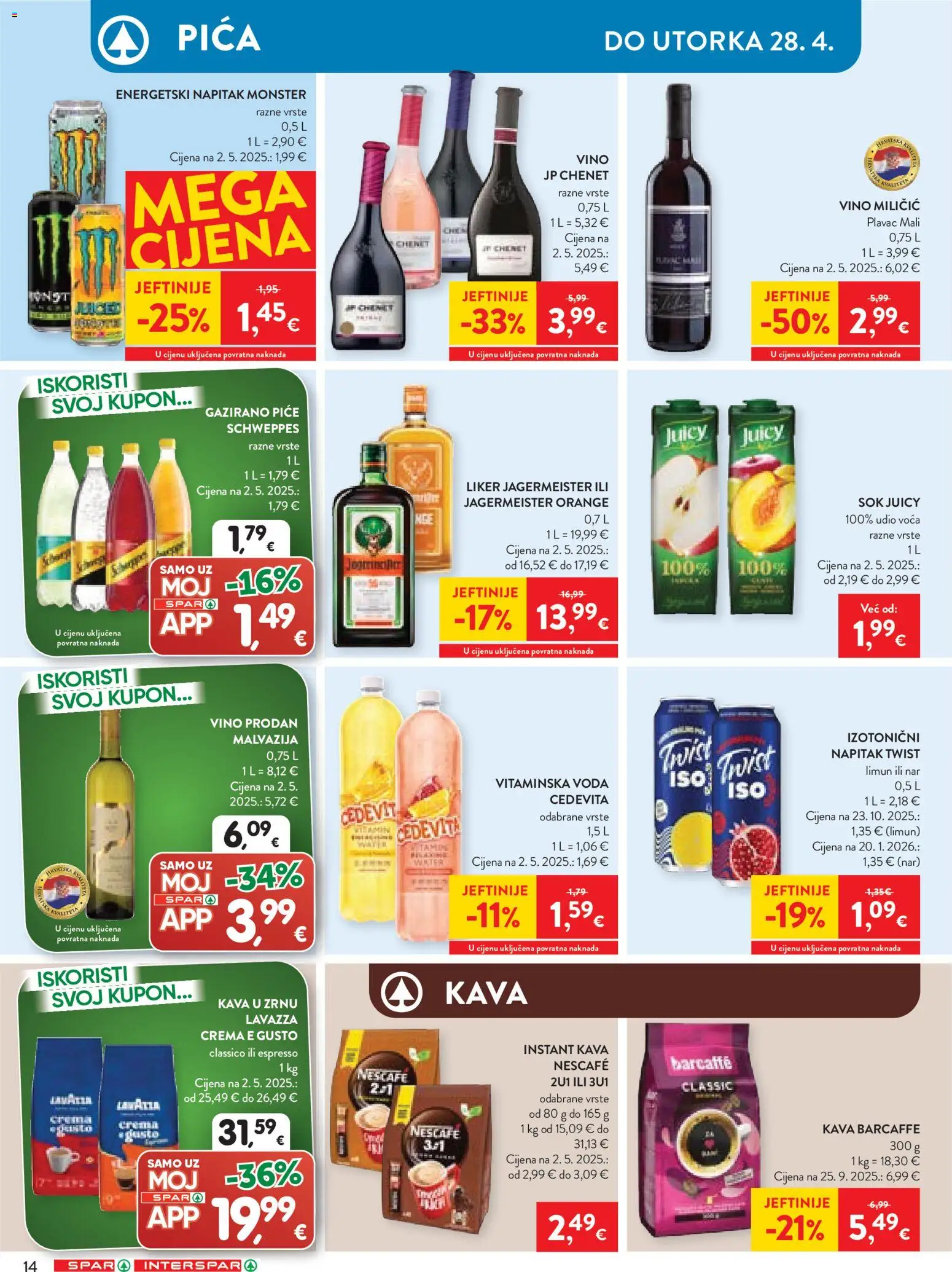 Spar katalog | vrijedi od 22.04.2026 | Stranica: 17 | Proizvodi: Vino, Voda, Liker, Cedevita