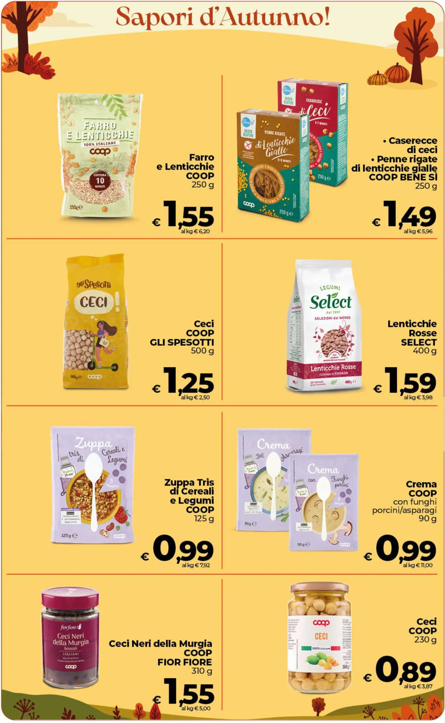 Volantino COOP del 13/10/2026 | Pagina: 17 | Prodotti: Ceci, Lenticchie, Asparagi, Farro