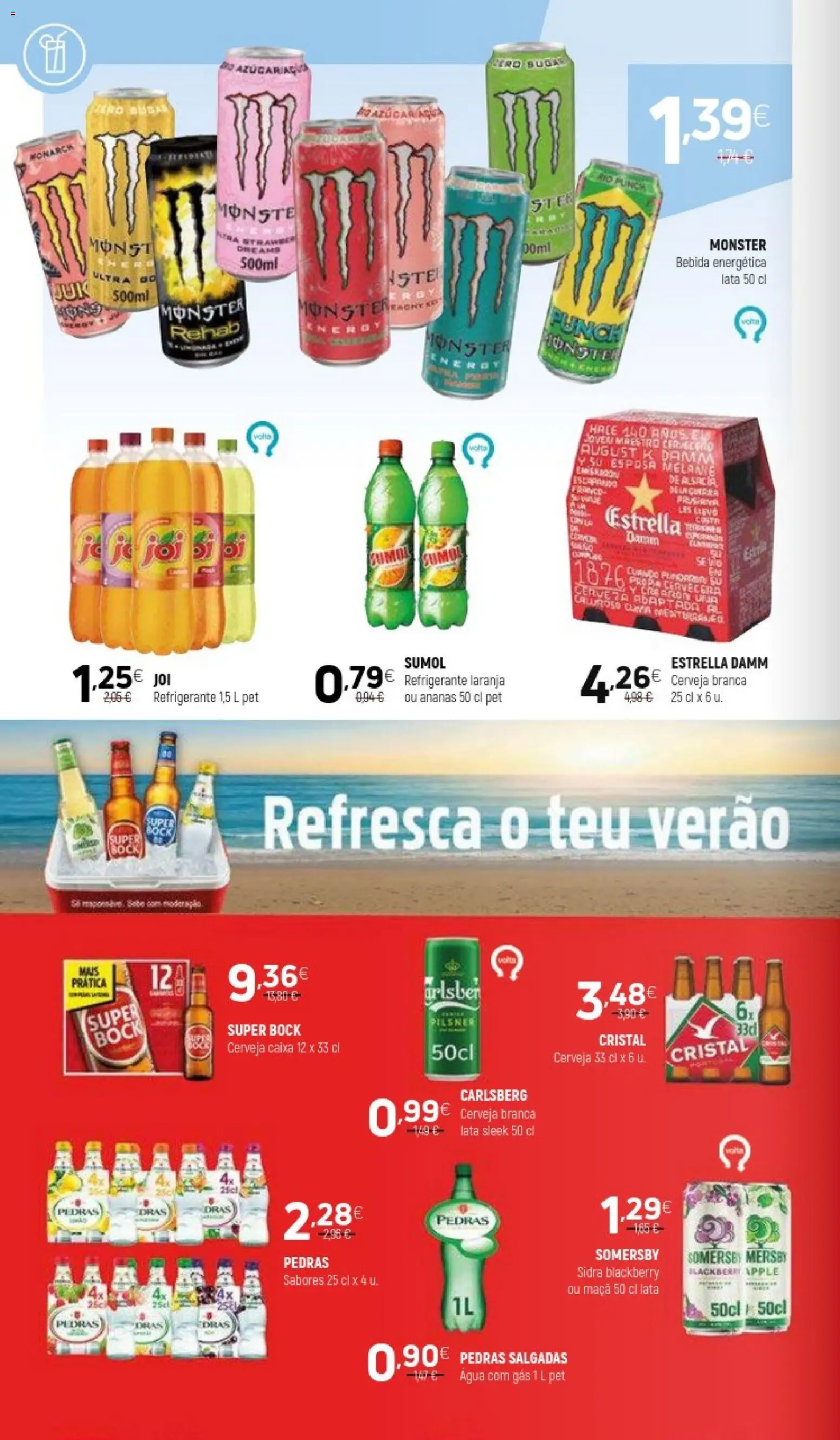 Coviran folheto │ válido de 14/07/2026 | Página: 14 | Produtos: Super bock, Caixa, Maça, Somersby