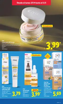 Vista previa Cien Sérum facial vitamina C, Sérum facial vitamina C. 30 ml válido desde el 27.04.2026 | Página: 29