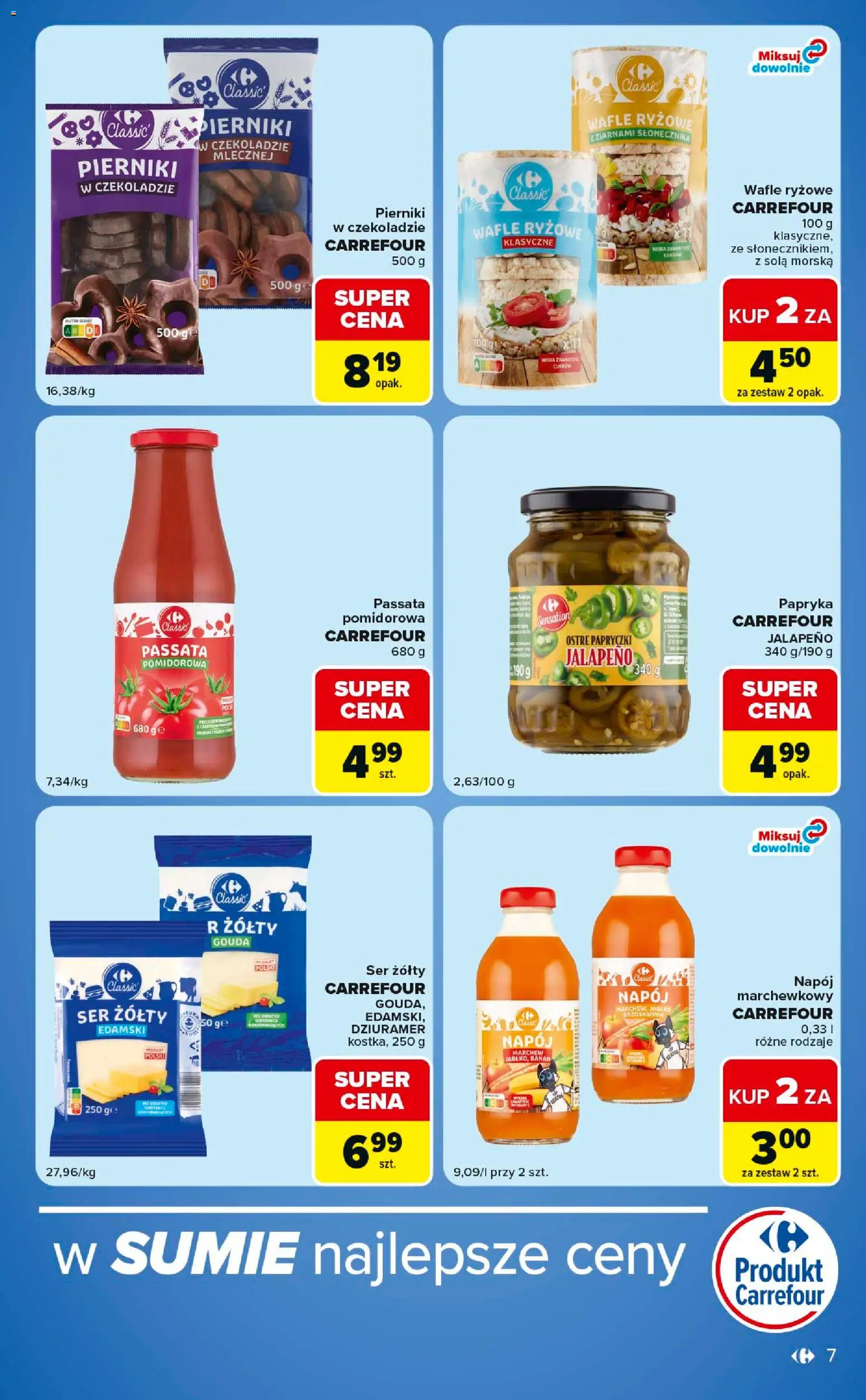 Carrefour gazetka - Express od 08.09.2026 | Strona: 7 | Produkty: Ser żółty, Brzoskwinia, Papryczki jalapeno, Papryka