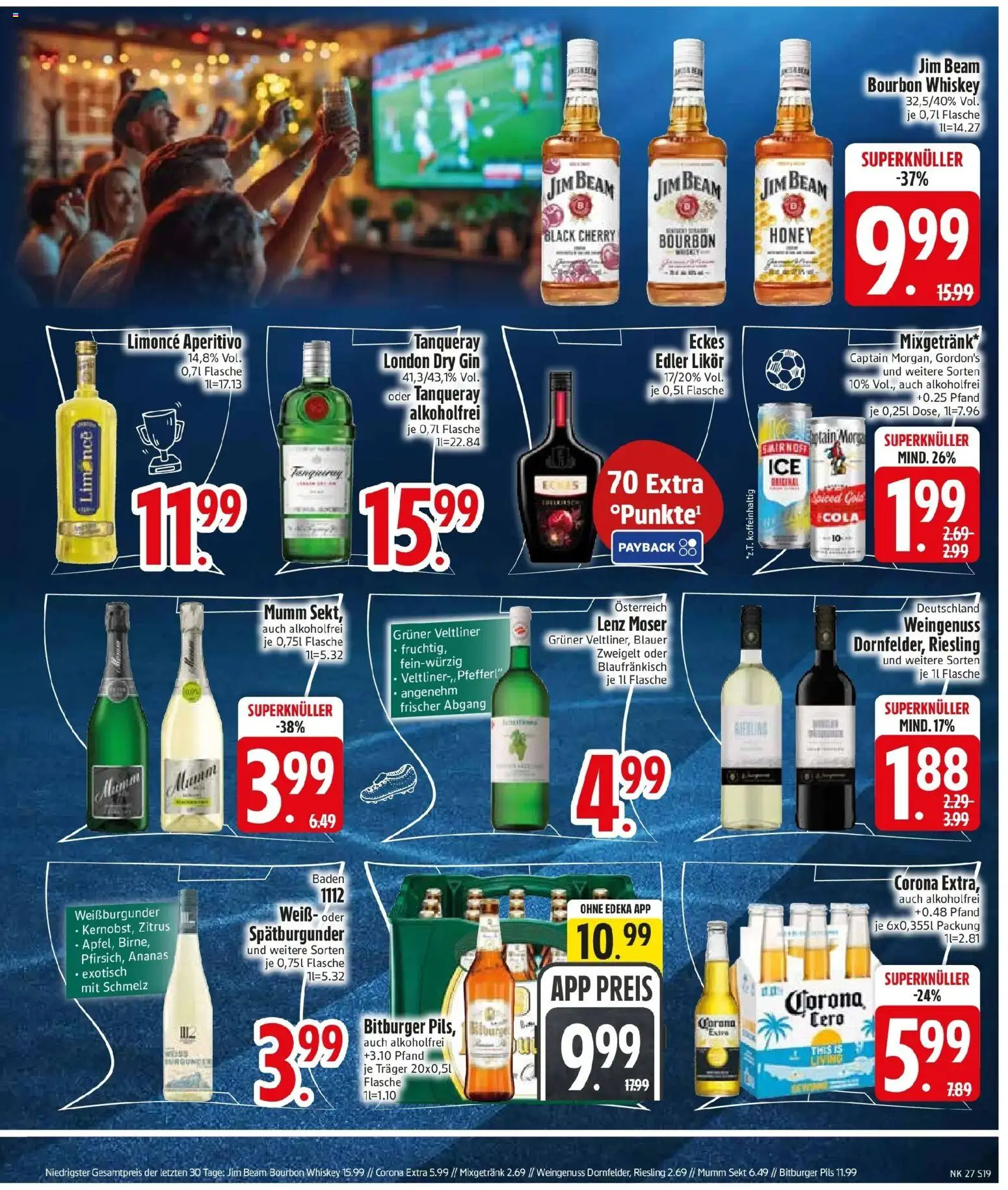 Edeka - EDEKA: Wochenangebote – gültig ab 29.06.2026 | Seite: 21 | Produkte: Bitburger, Jim beam, Sekt, Pils