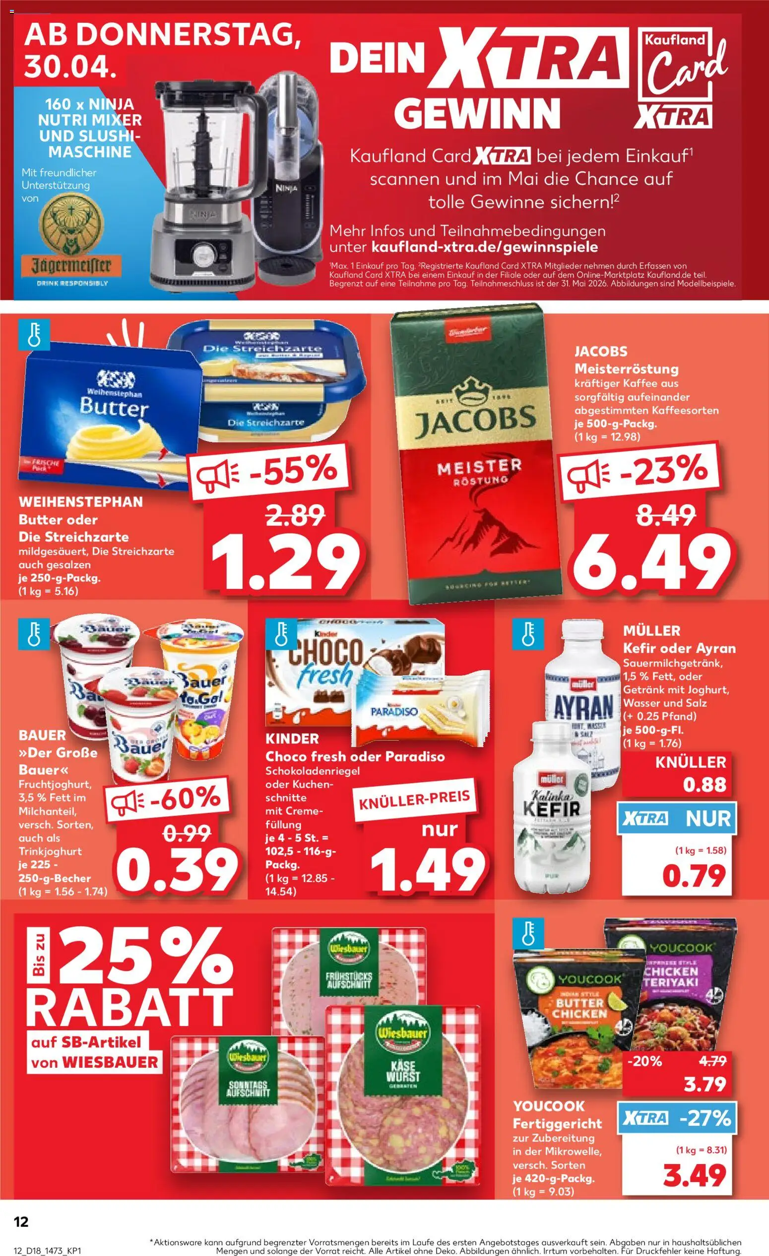 Kaufland Prospekt Frankfurt (Oder)	 – gültig ab 30.04.2026 | Seite: 12 | Produkte: Mixer, Käse, Weihenstephan butter, Wasser