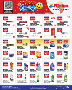 Africa Cash & Carry specials catalogue – valid from 02/07/2026 | Page: 17 | Products: Bleach, Stock, Soap, Washing powder
