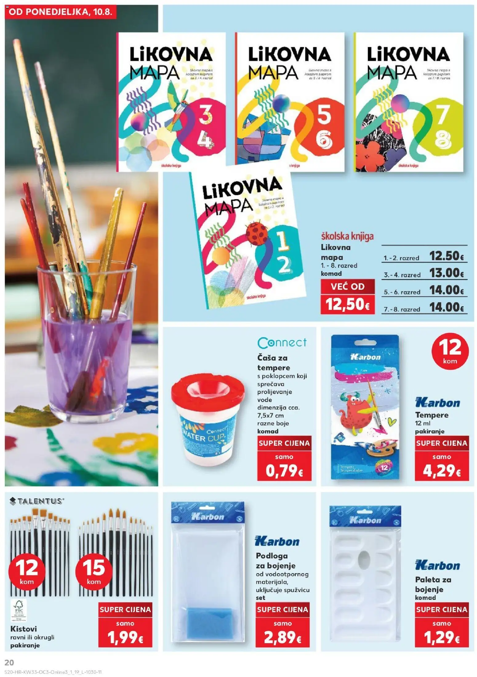 Kaufland katalog | vrijedi od 10.08.2026 | Stranica: 20 | Proizvodi: Paleta, Podloga, Knjiga, Tempere