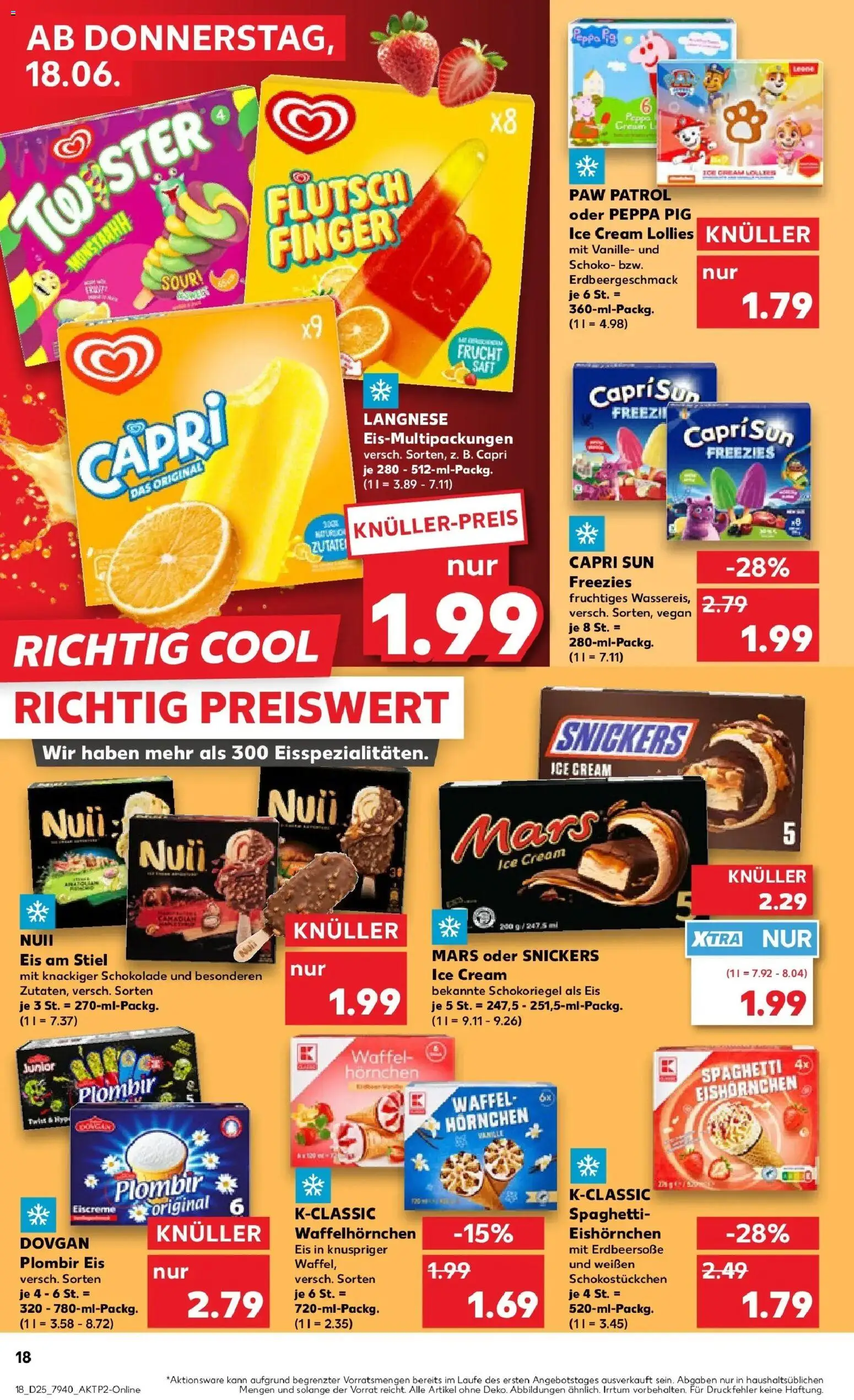 Kaufland Prospekt Wesel – gültig ab 15.06.2026 | Seite: 27 | Produkte: Capri sun, Schokolade, Mars, Eis