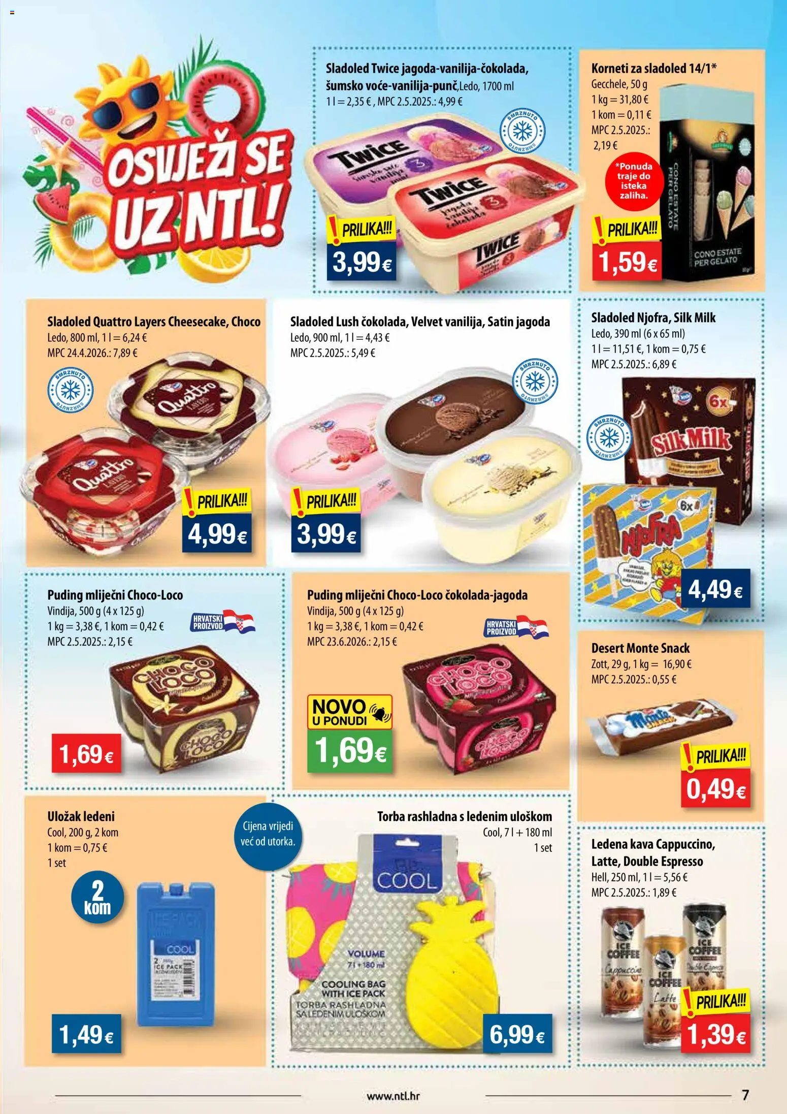 NTL katalog | vrijedi od 15.07.2026 | Stranica: 7 | Proizvodi: Kava, Sladoled, Ledena kava, Torba