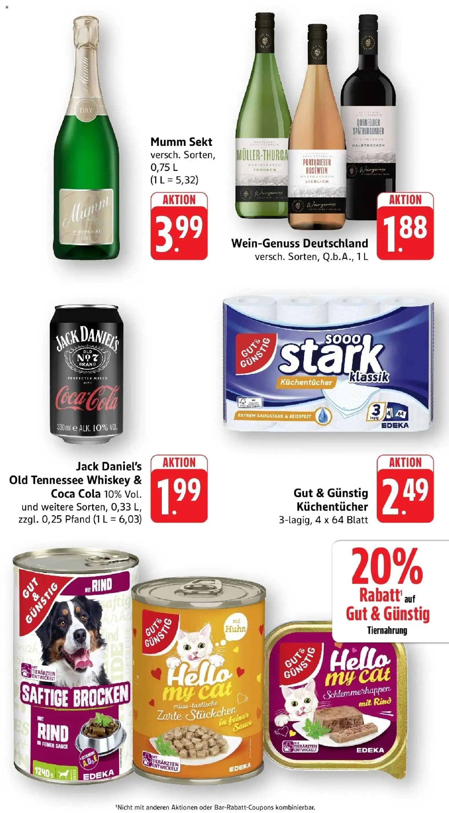 nah & gut Prospekt Birkendorf – gültig ab 29.06.2026 | Seite: 9 | Produkte: Cola, Rosewein, Sekt, Jack Daniel's