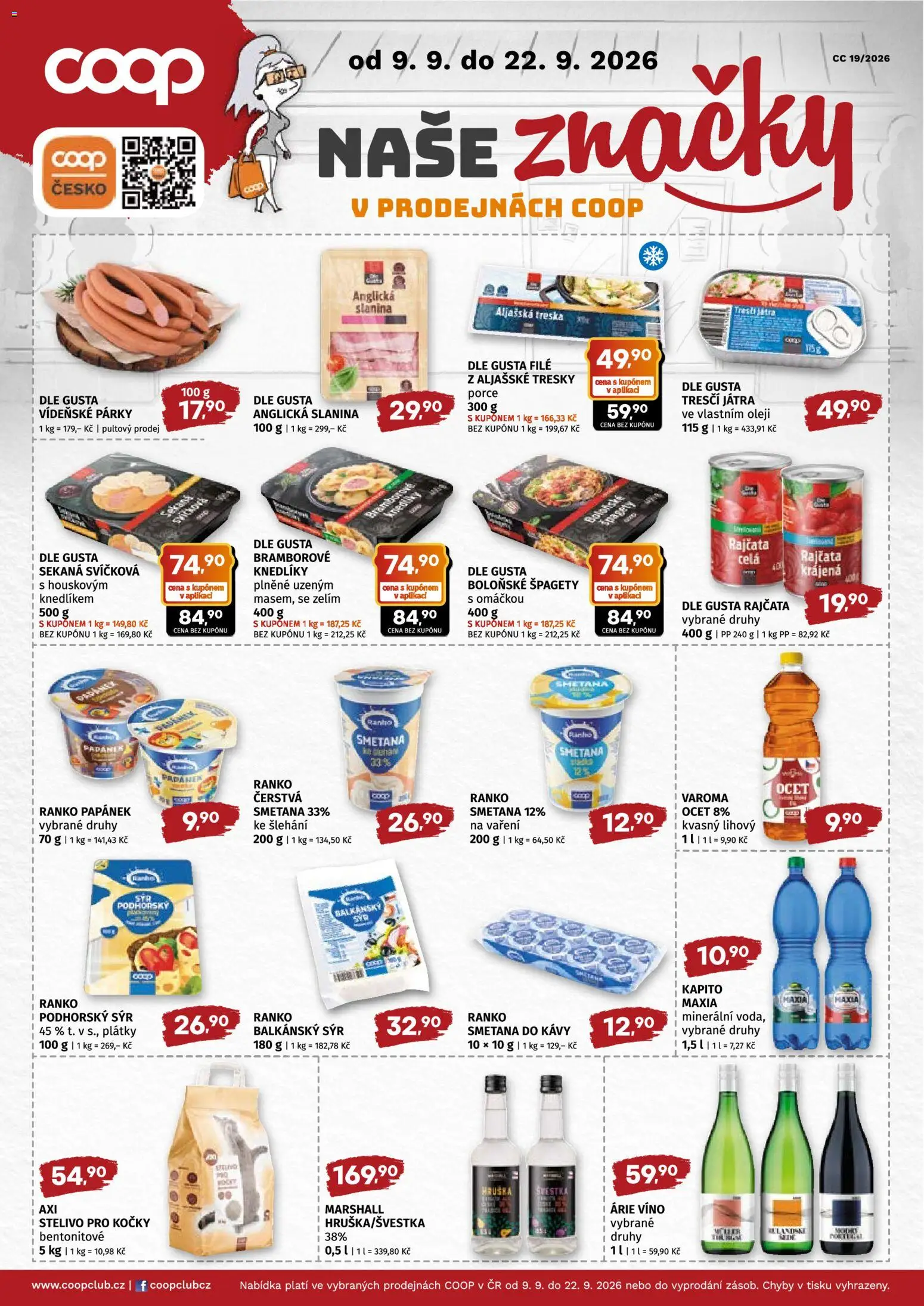 Coop leták - Středočeský region od 09.09.2026 | Strana: 4 | Produkty: Víno, Stelivo pro kočky, Stelivo, Játra