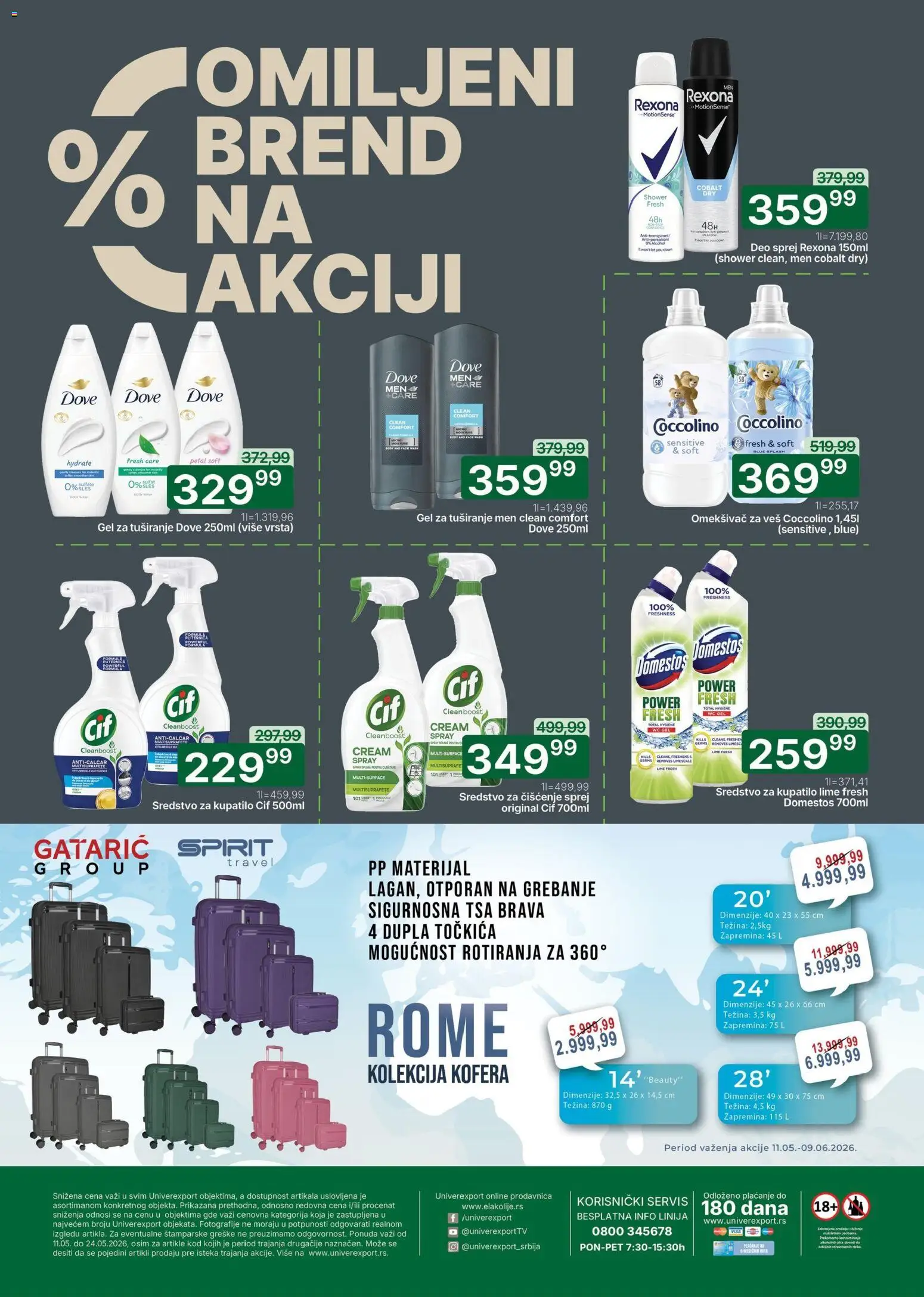 Univerexport katalog - važi od 11.05.2026 | Strana: 32 | Proizvode: Wc, Kupatilo, Gel za tuširanje, Dove