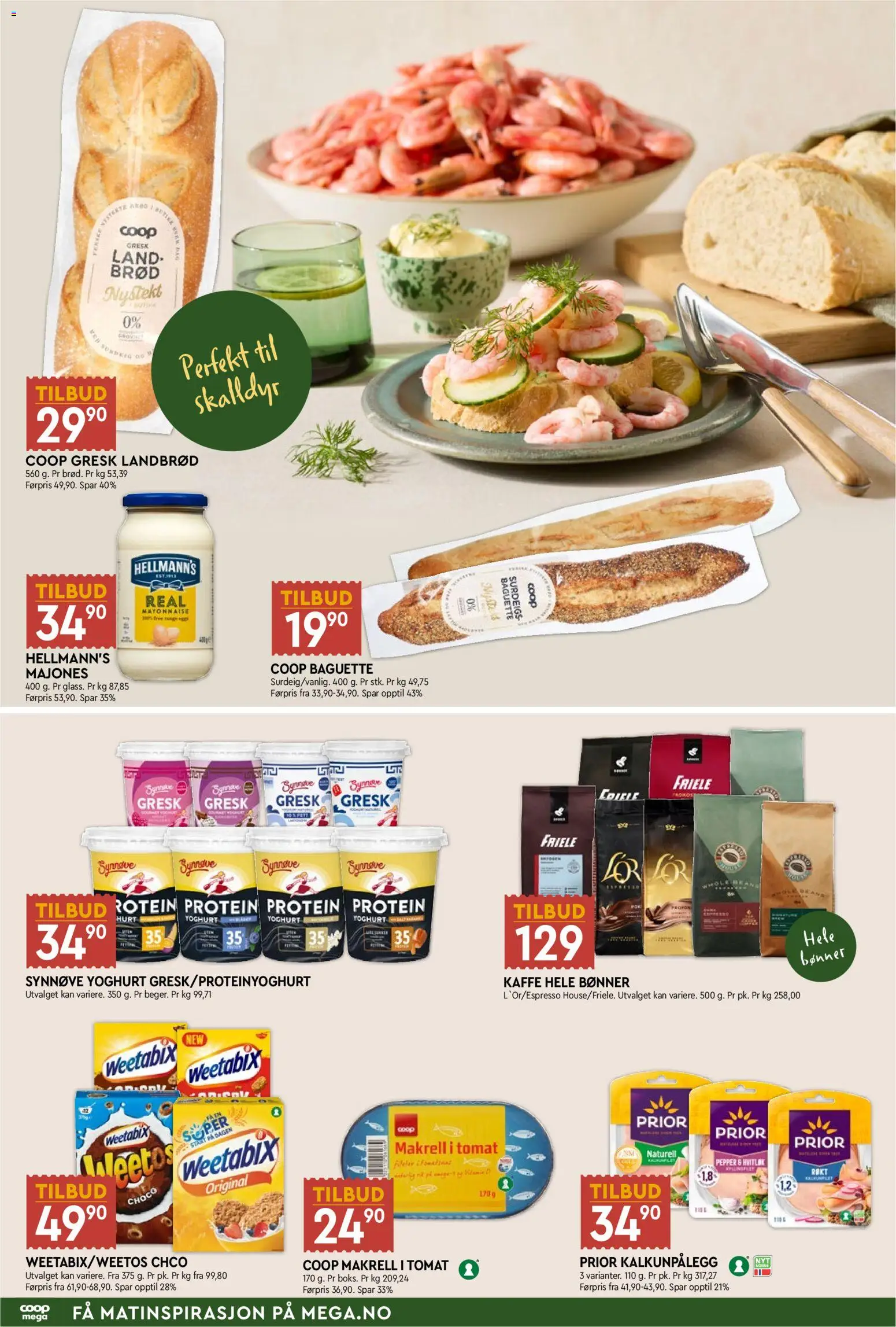 {H1} | Side: 4 | Produkter: Yoghurt, Brød, Kalkunpålegg, Necessär