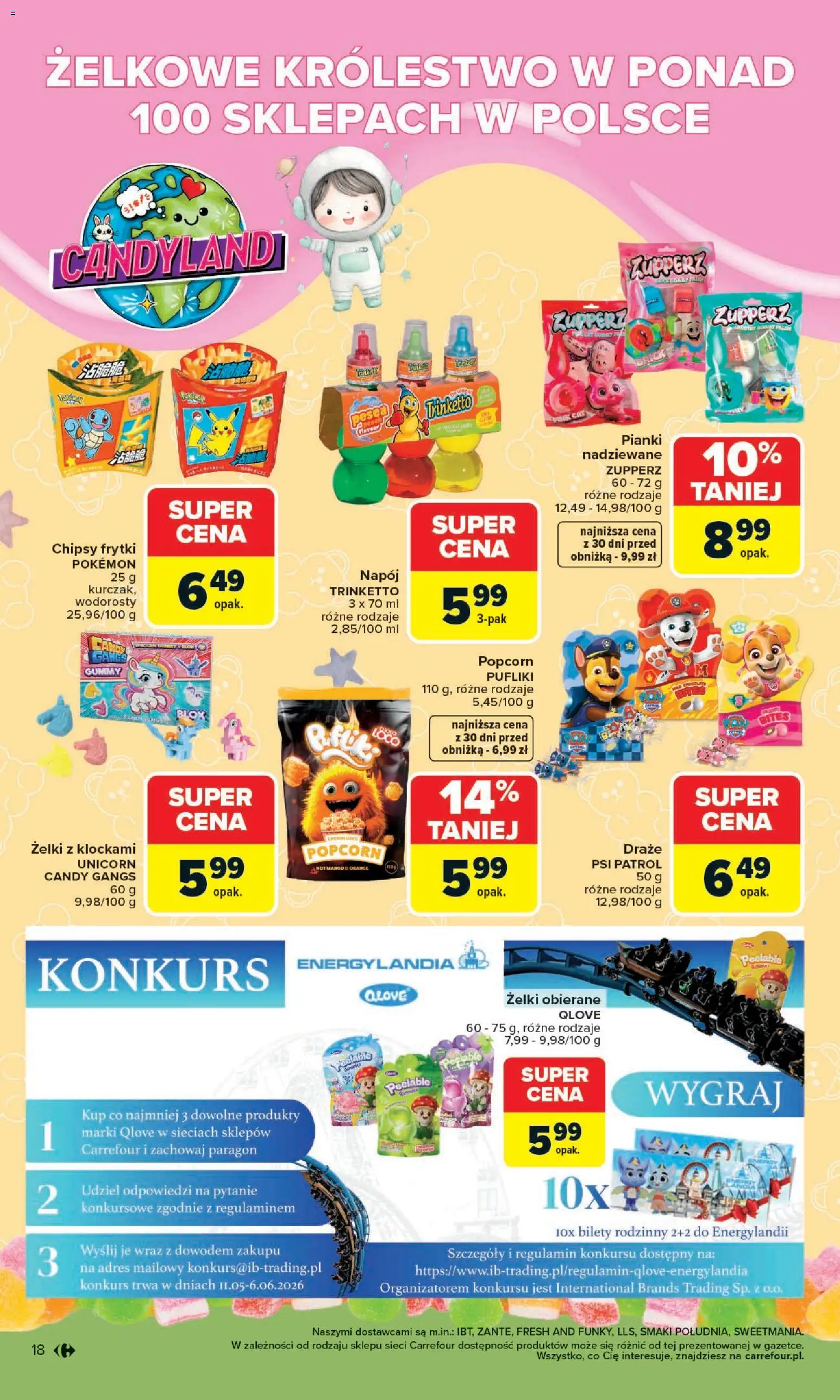 Carrefour gazetka - Zmieniliśmy Się Dla Ciebie od 25.05.2026 | Strona: 18 | Produkty: Chipsy, Pianki, Popcorn, Frytki