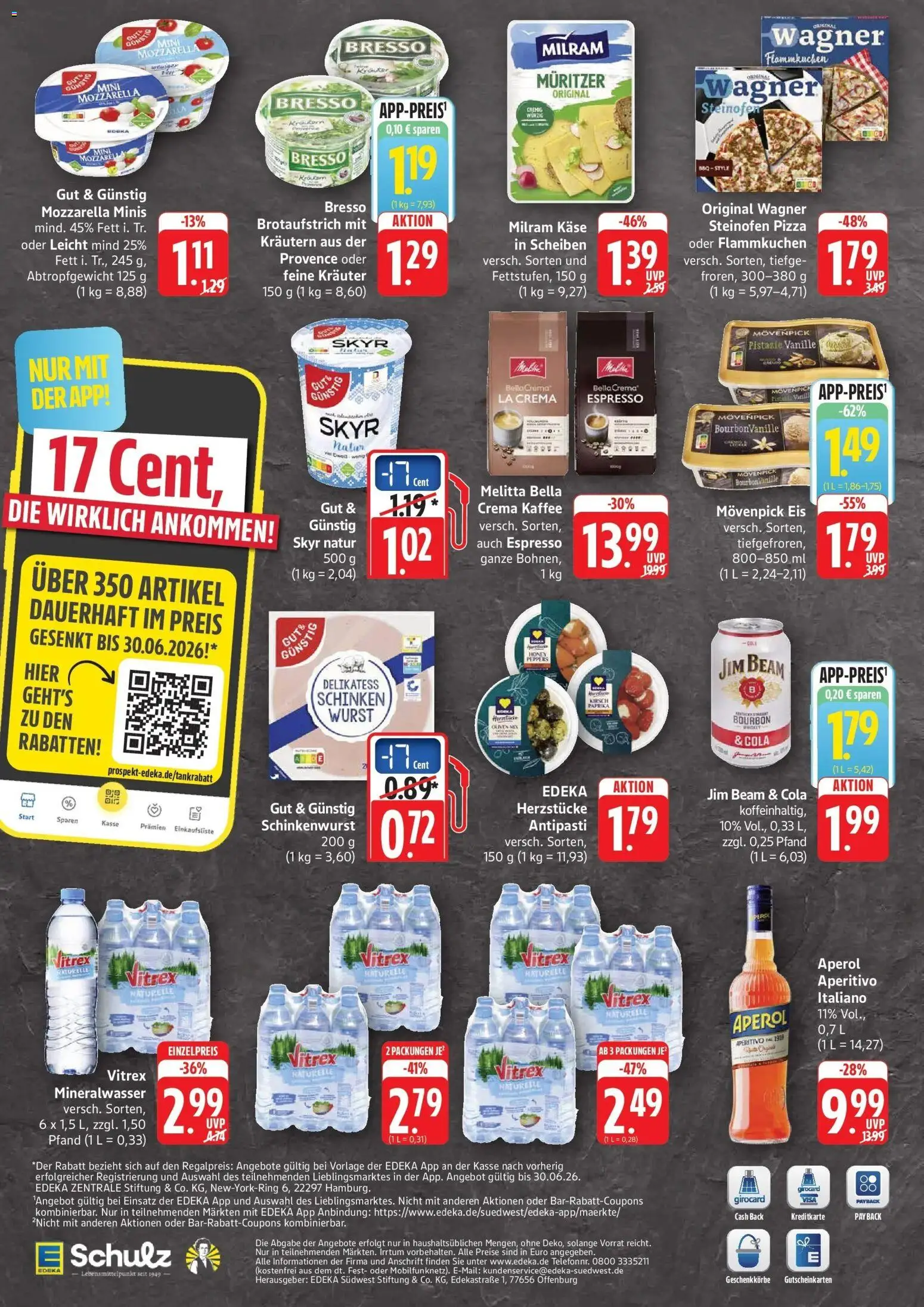 Edeka prospekt Waldshut-Tiengen – gültig ab 21.06.2026 | Seite: 2 | Produkte: Käse, Kaffee, Paprika, Eis