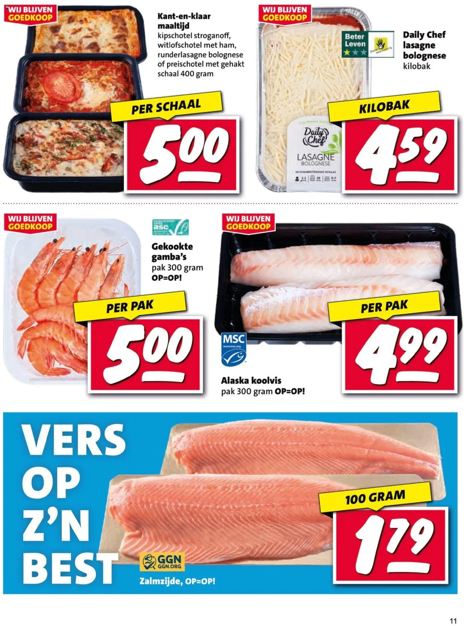 {H1} | Pagina: 11 | Producten: Schaal, Gehakt, Lasagne