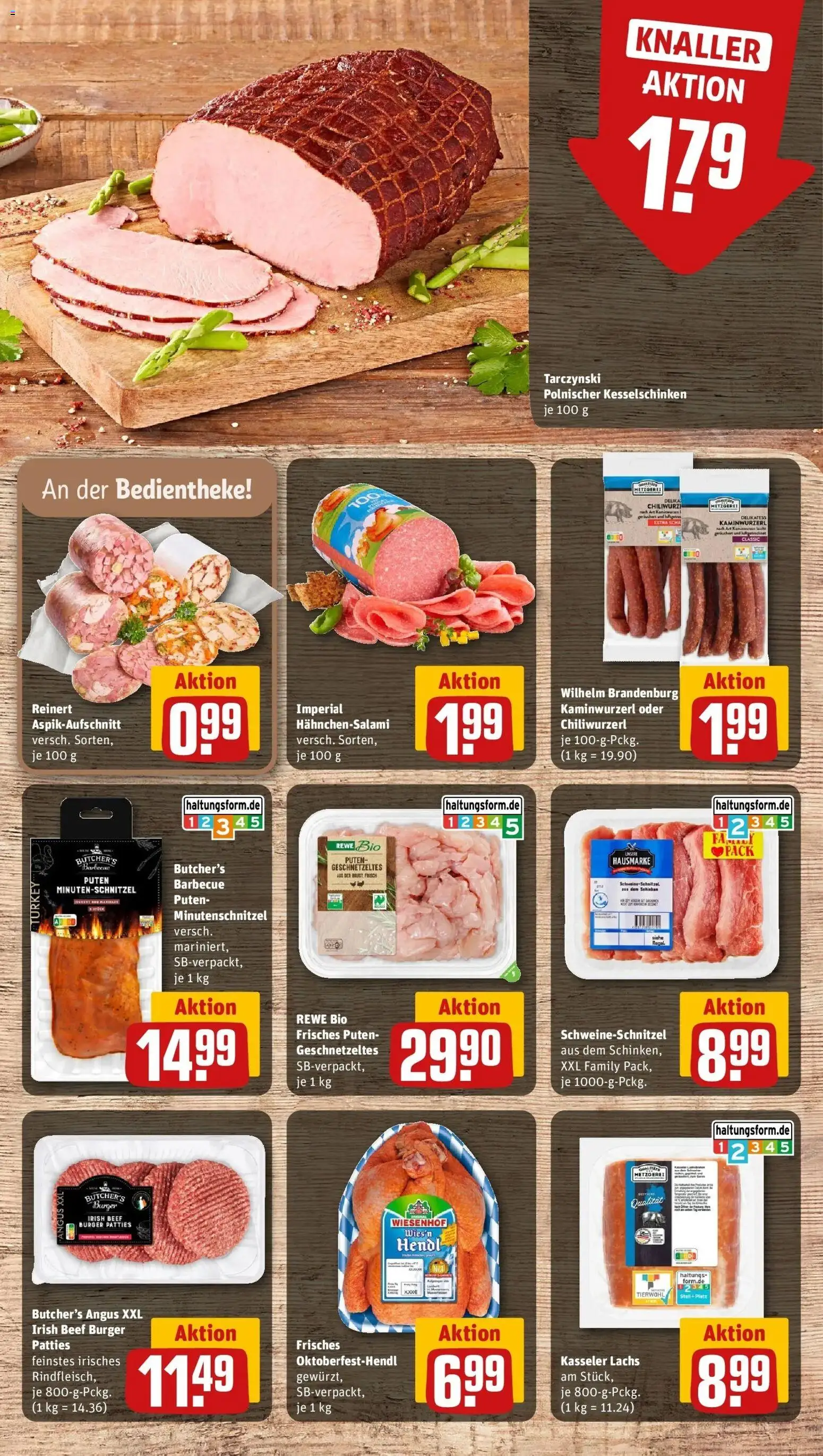 REWE Prospekt ab 14.09.2026 zum Blättern » Angebote | Seite: 6 | Produkte: Burger, Lachs