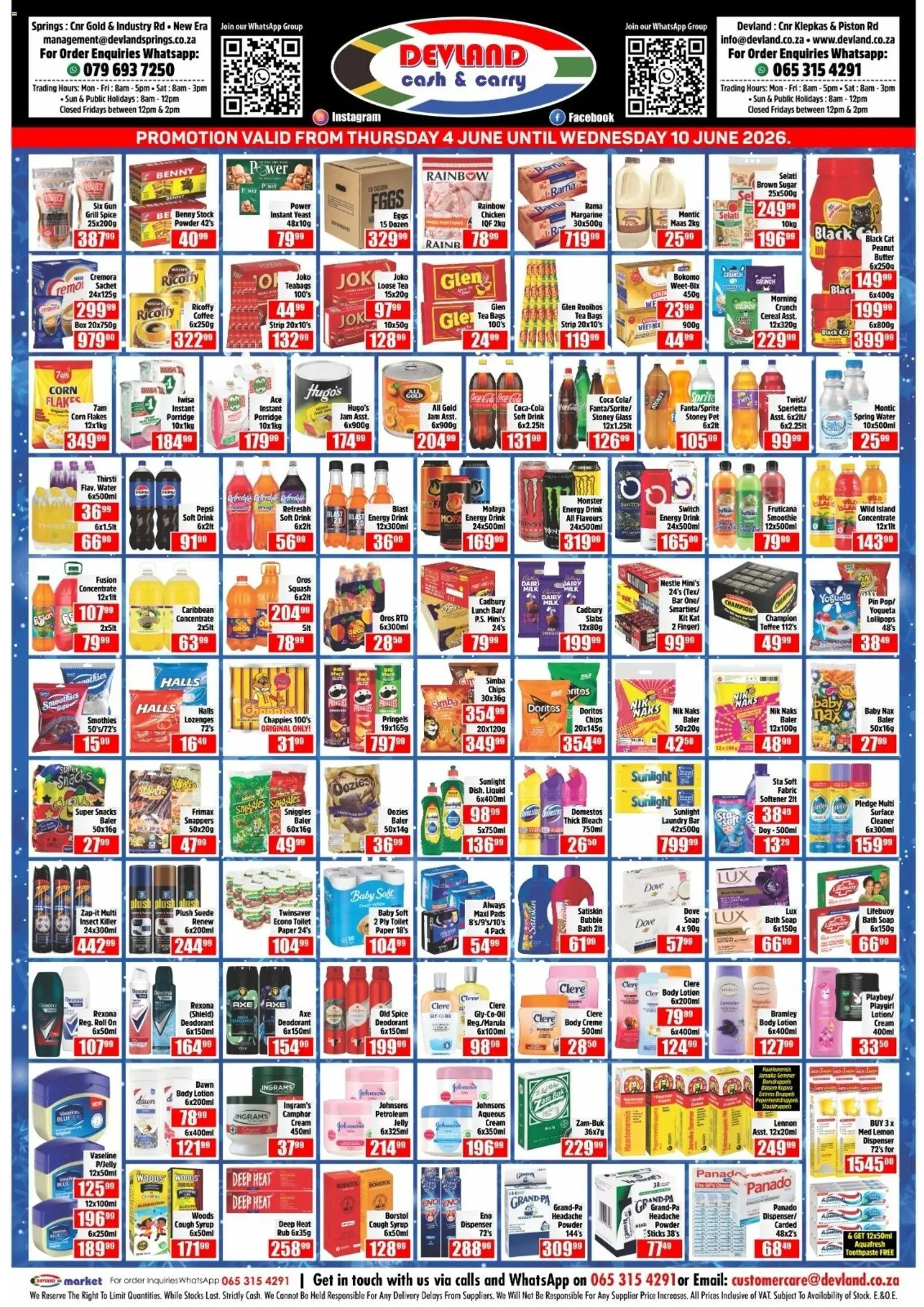 New Devland catalogue – valid from 04.06.2026 | Page: 2 | Products: Jam, Margarine, Cream, Water