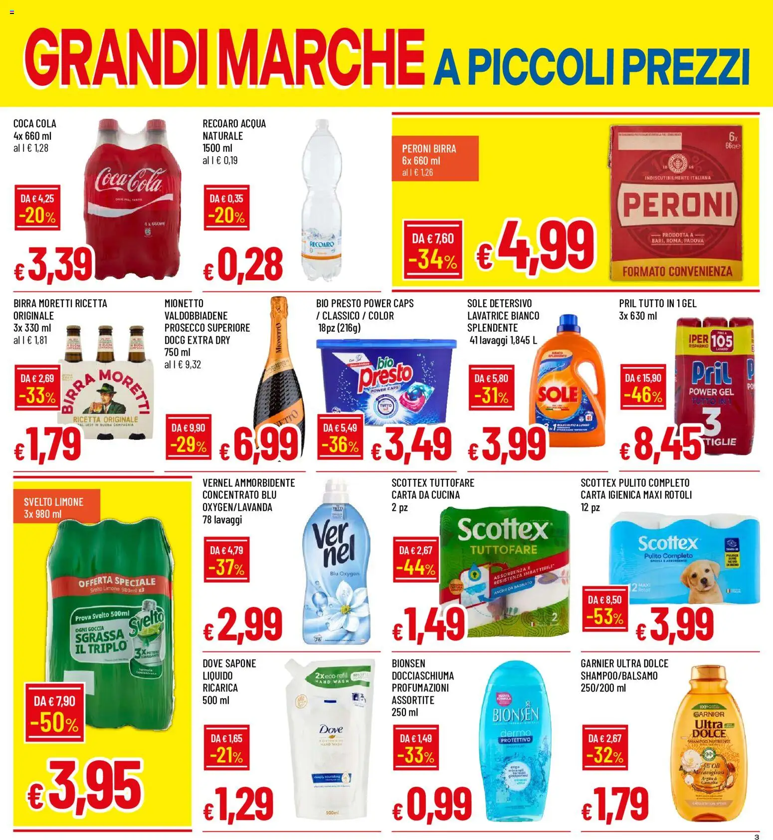 Volantino Galassia del 02/11/2026 | Pagina: 3 | Prodotti: Sapone, Prosecco, Limone, Mionetto