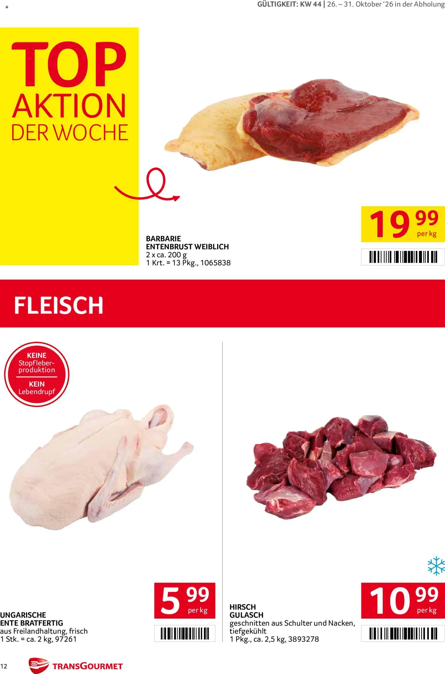 Transgourmet Abhol Aktion gültig ab 26.10.2026 | Seite: 12