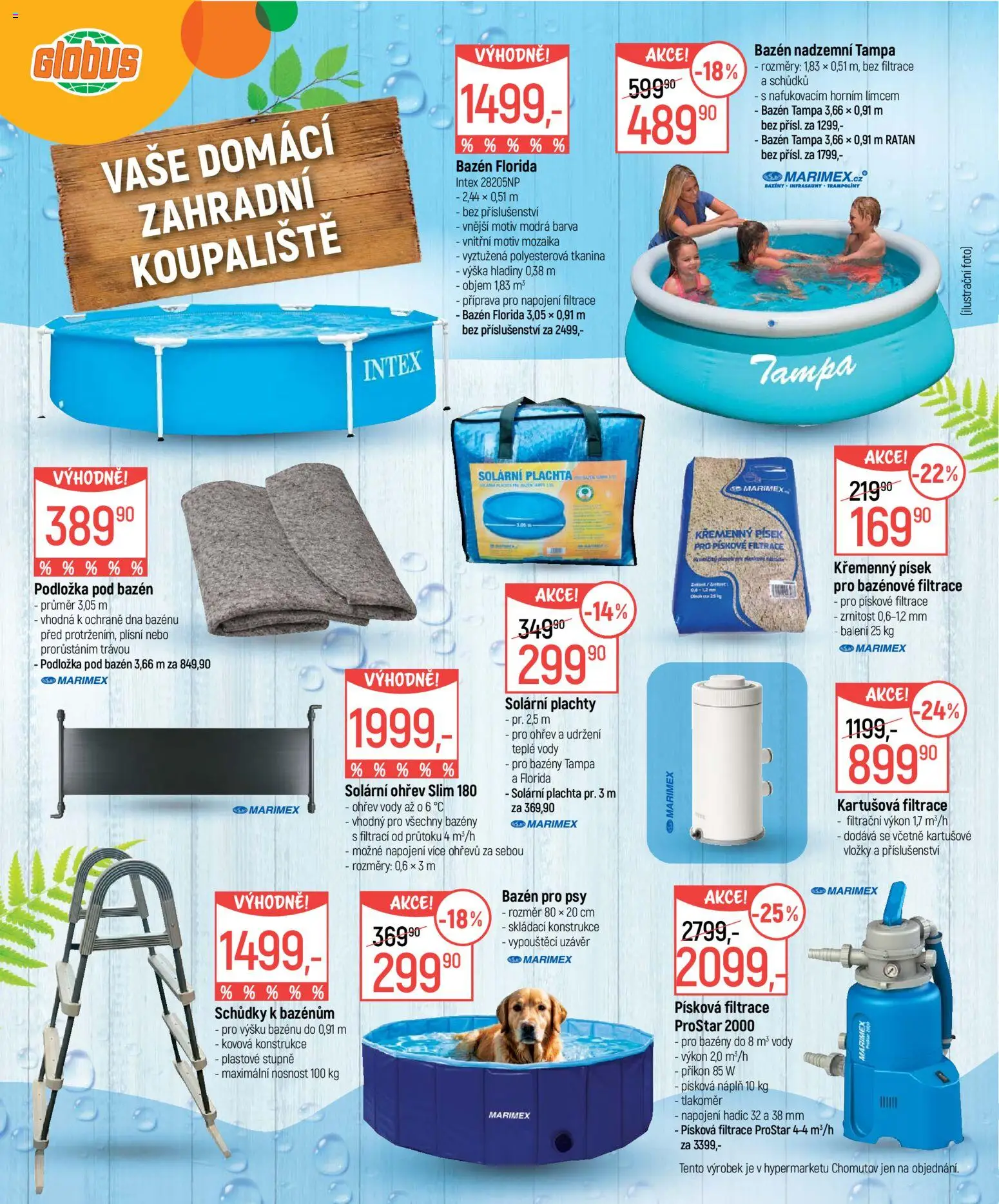 Globus leták - Léto od 03.06.2026 | Strana: 6 | Produkty: Plachty, Vložky, Tlakoměr, Bazén