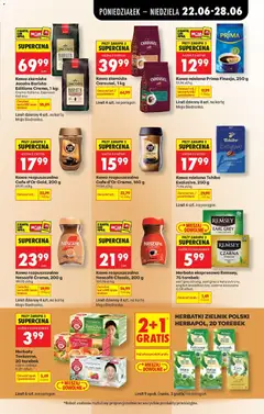 Pogląd oferty "Kawa ziarnista Jacobs Barista Editions Crema, 1 kg, Kawa ziarnista Jacobs Barista Editions Crema, 1 kg: Crema Italiano, Espresso Italiano" - ważna od 22.06.2026 | Strona: 71