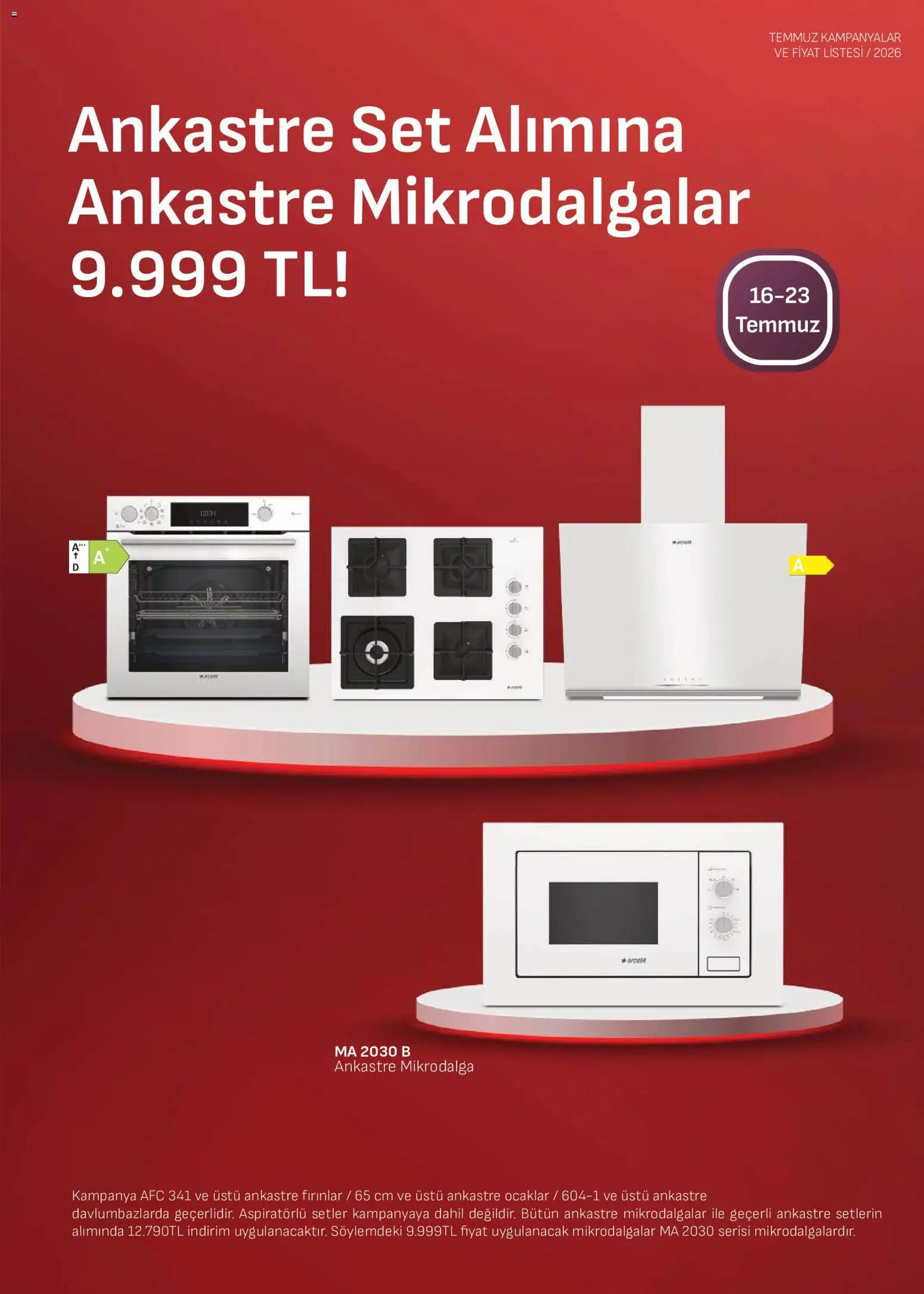 Arçelik - Ankastre Kataloğu - 16 Temmuz 2026 tarihinden itibaren geçerlidir | Sayfa: 6