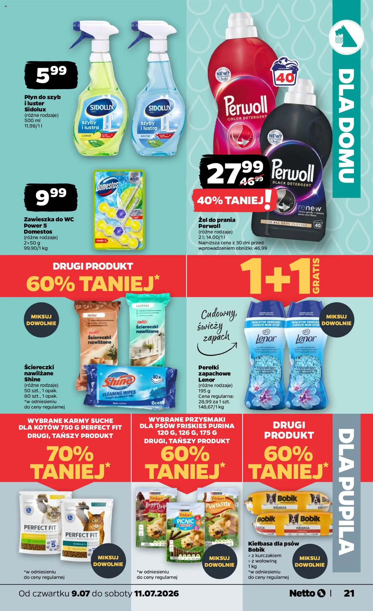 Netto gazetka od czwartku spożywcza od 09.07.2026 | Strona: 21 | Produkty: Kiełbasa, Zapach, Wołowina, Detergent