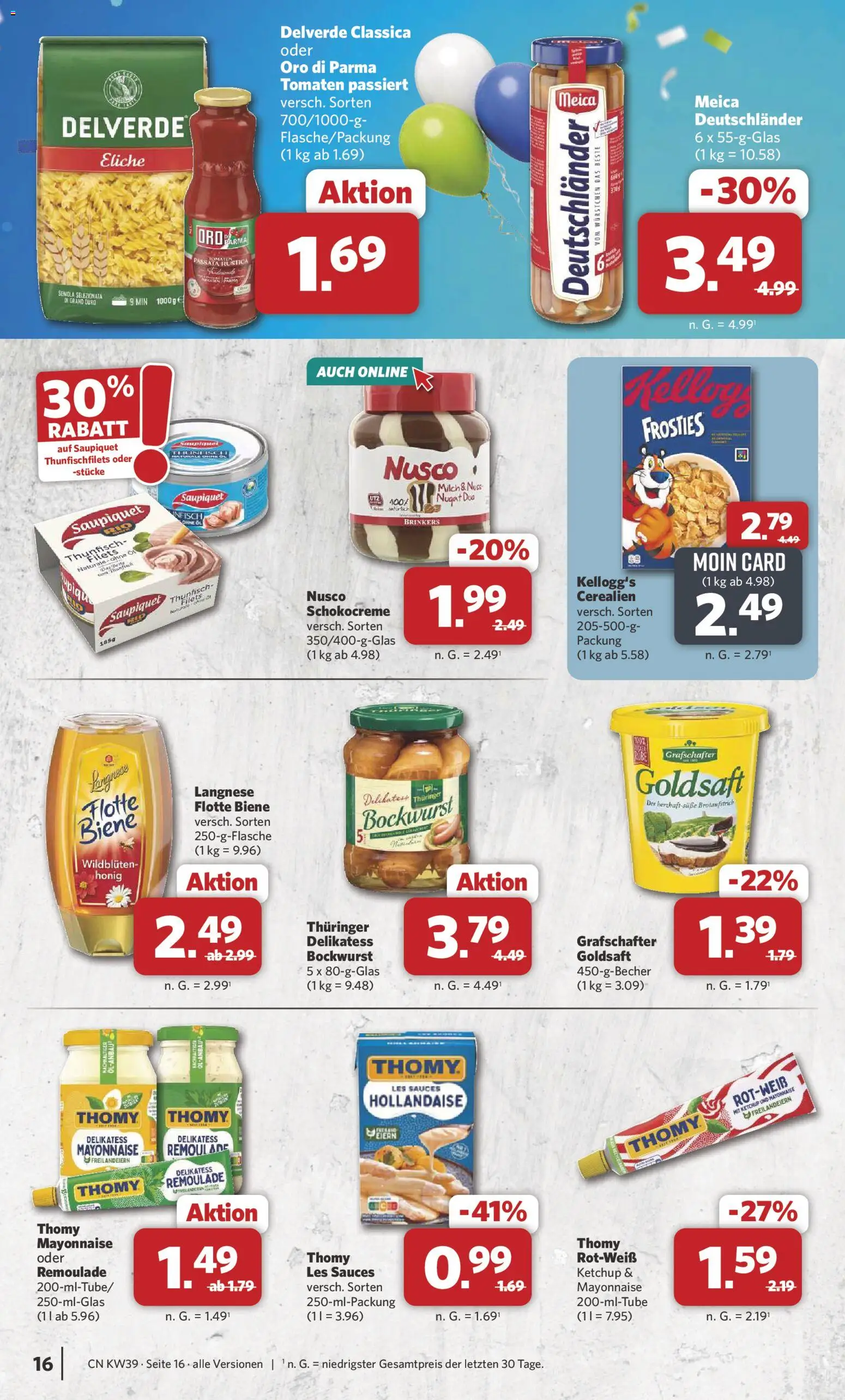 Combi Prospekt – gültig ab 21.09.2026 | Seite: 18 | Produkte: Bockwurst, Milch, Thunfisch, Kellogg's