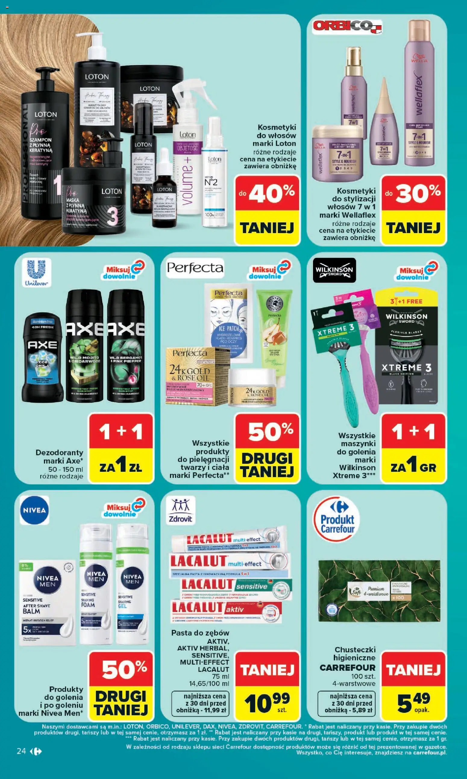 Carrefour gazetka od 20.07.2026 | Strona: 26 | Produkty: Kosmetyki, Maska, Lacalut, Pasta do zębów