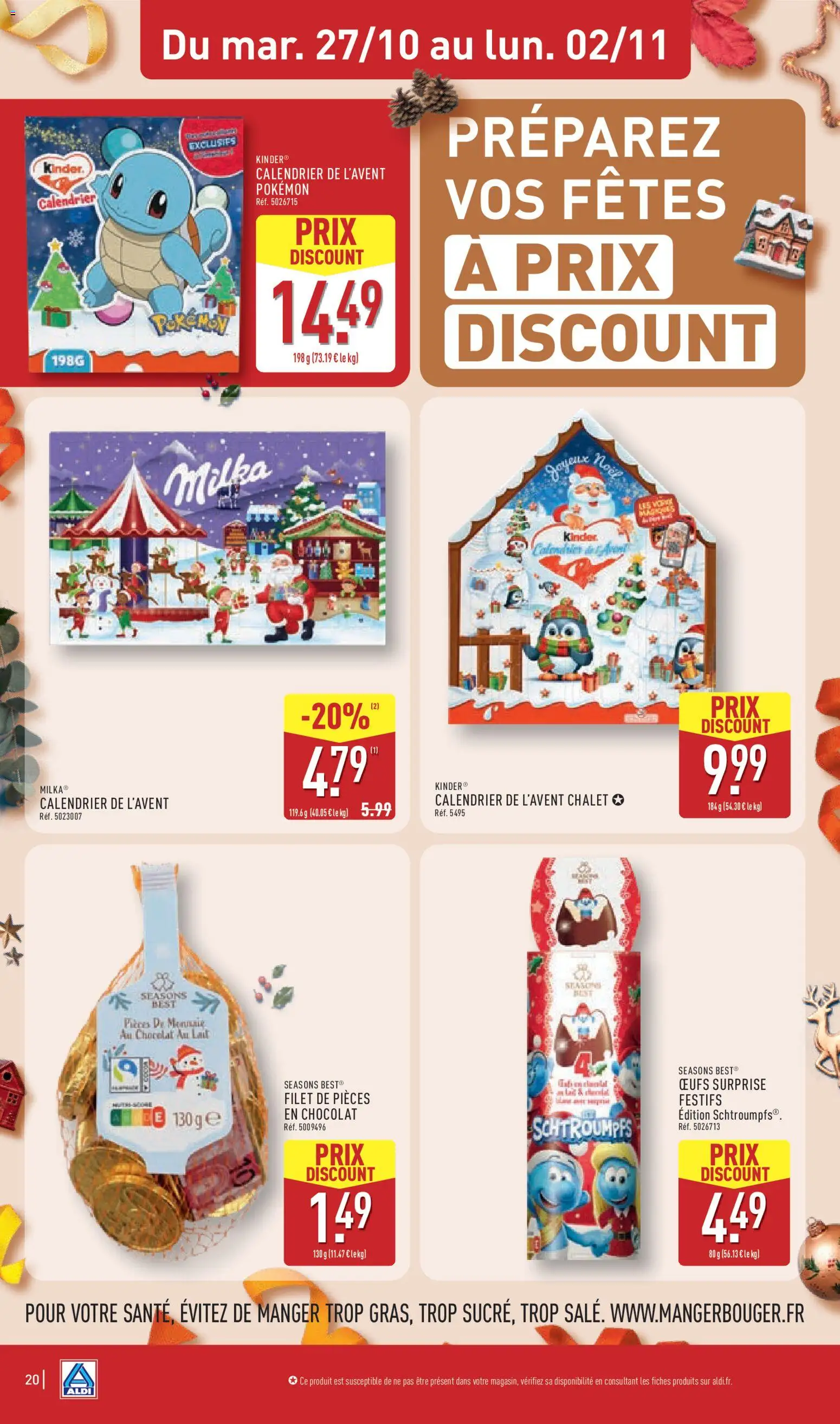 {H1} | Page: 24 | Produits: Calendrier de l'avent, Œufs, Chocolat, Chocolat au lait
