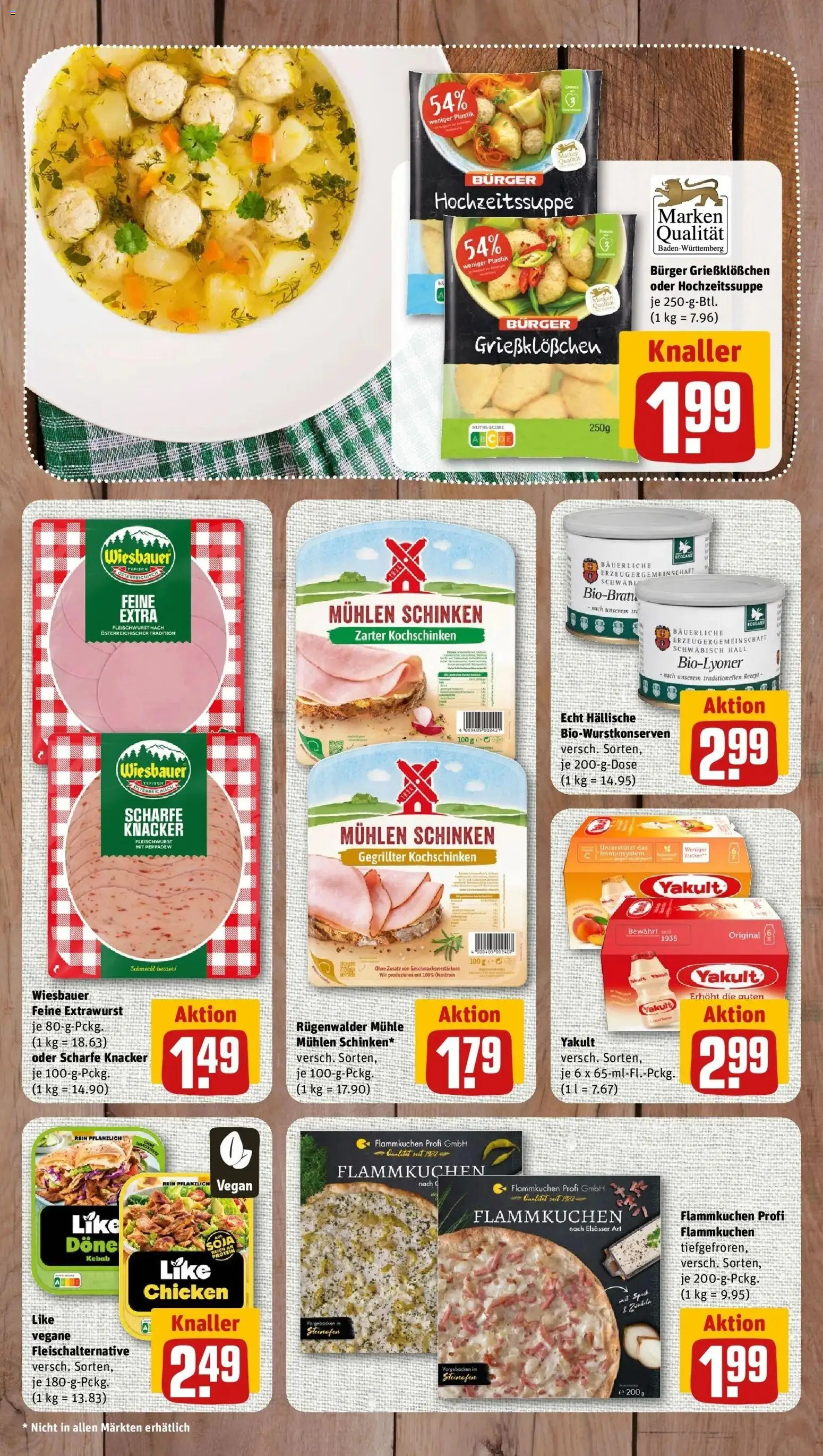 REWE Prospekt ab 12.10.2026 zum Blättern » Angebote | Seite: 8 | Produkte: Mühle, Burger, Zucker, Schinken