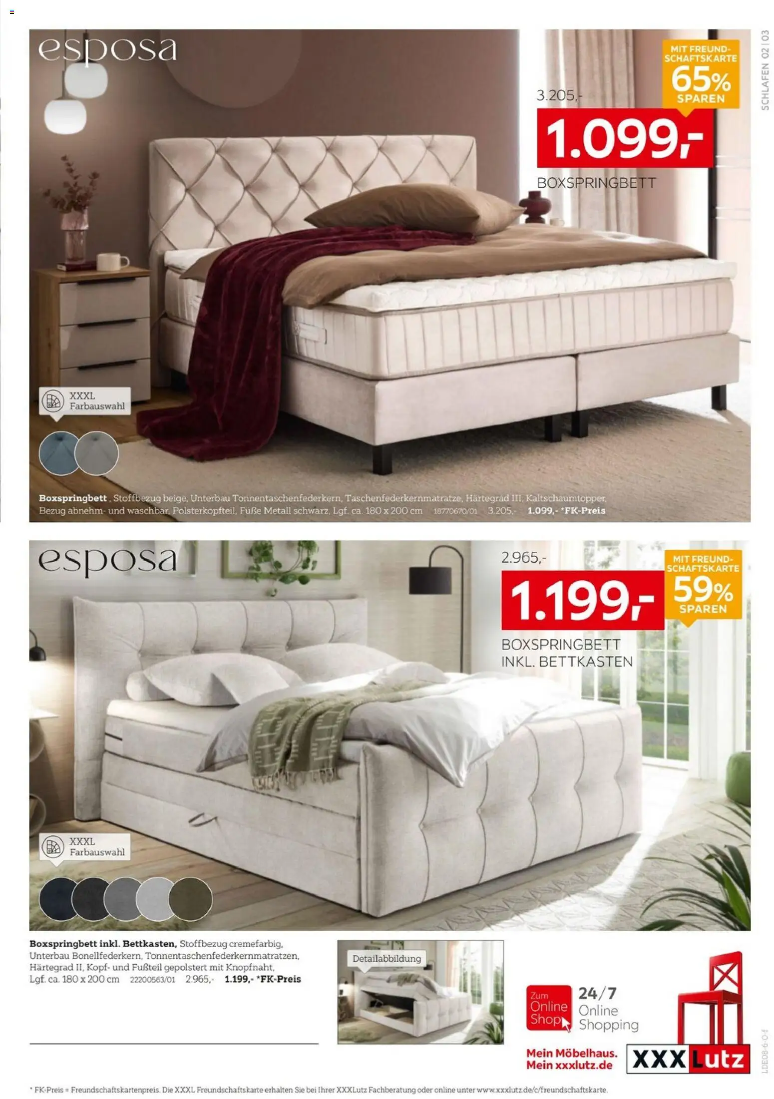 XXXLutz Boxspringbetten Spezial – gültig ab 15.08.2026 | Seite: 3 | Produkte: Boxspringbett