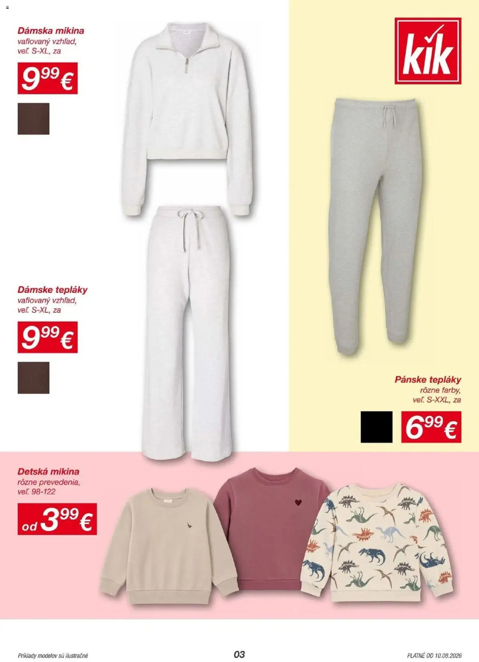 Kik - KiK leták platný do 16.08.2026 od 07.08.2026 → Aktuálny textil výpredaj online | Strana: 3 | Produkty: Mikina