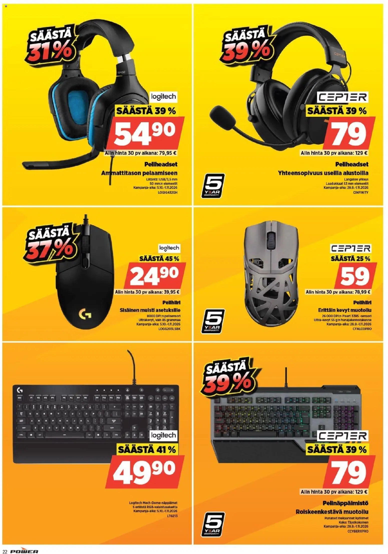Power tarjoukset – voimassa 19/10/2026 alkaen | Sivu: 22