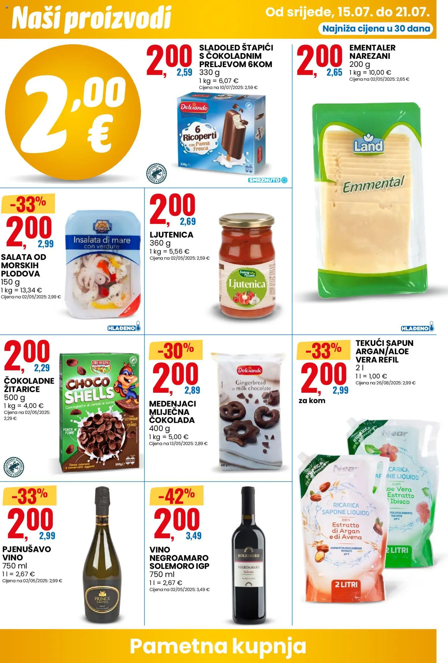 Eurospin katalog | vrijedi od 15.07.2026 | Stranica: 4 | Proizvodi: Vino, Salata, Pjenušavo vino, Štapići