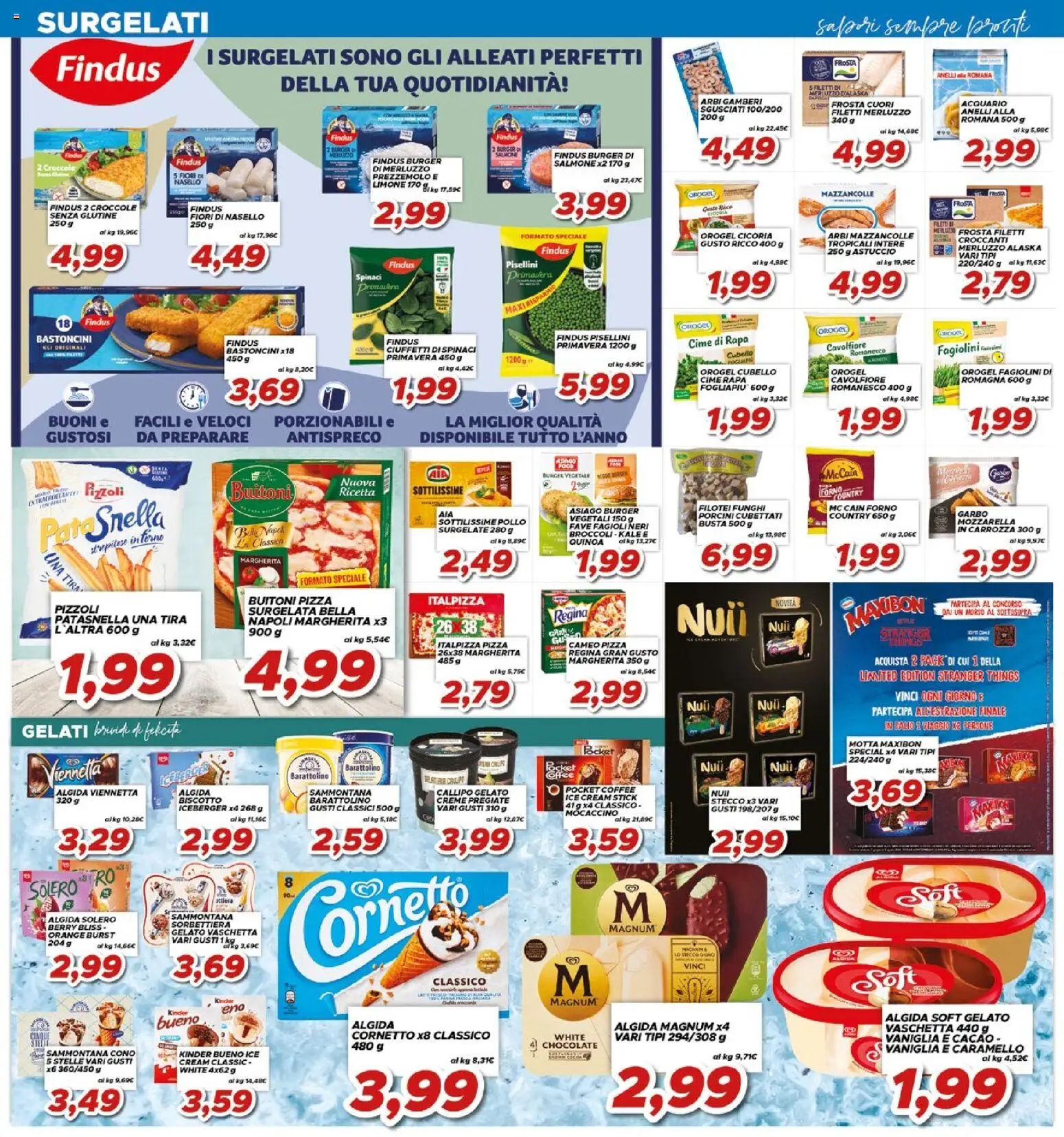 Volantino Ma Supermercati del 22/07/2026 | Pagina: 6 | Prodotti: Mazzancolle, Mozzarella, Funghi, Cavolfiore