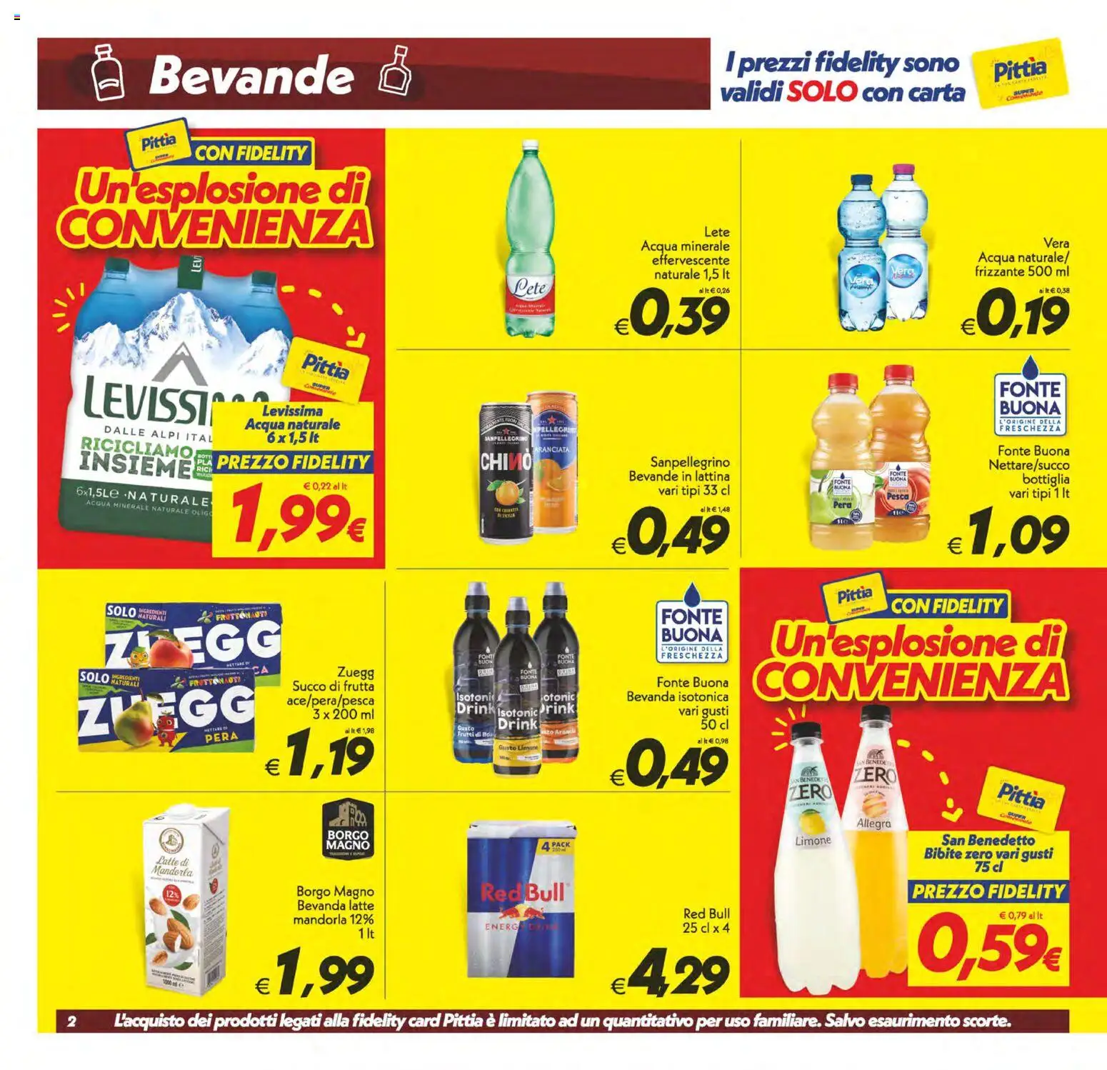 Volantino SuperConveniente del 19/06/2026 | Pagina: 2 | Prodotti: Frutta, Limone, Pera, Bottiglia
