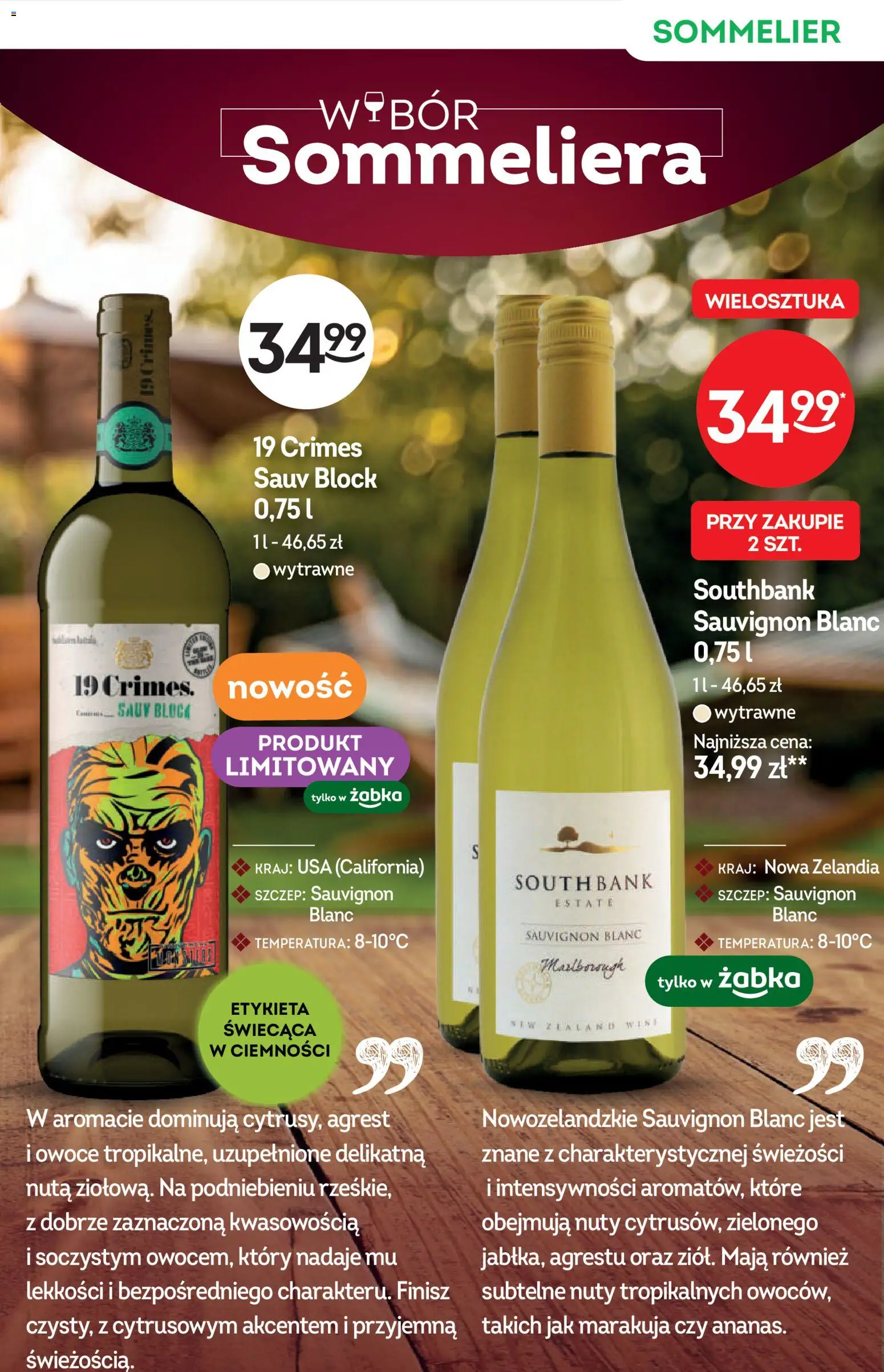 Żabka gazetka - Katalog win od 28.10.2026 | Strona: 9 | Produkty: Marakuja, Agrest, Sauvignon Blanc, Owoce