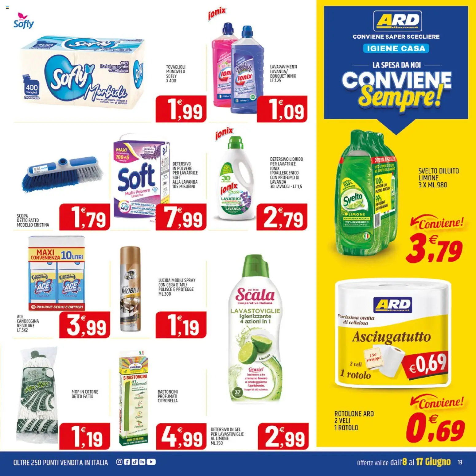 Volantino ARD Discount del 06.06.2026 | Pagina: 13 | Prodotti: Limone, Lavatrice, Lavastoviglie, Scala