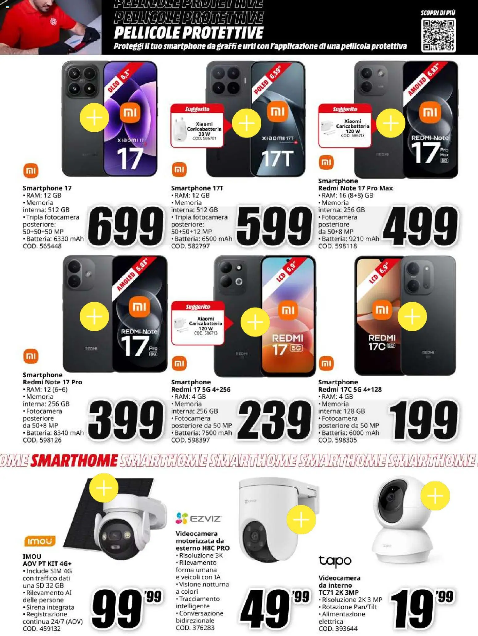 Volantino Media World del 30/10/2026 | Pagina: 6 | Prodotti: Xiaomi, Smartphone, Videocamera, Fotocamera