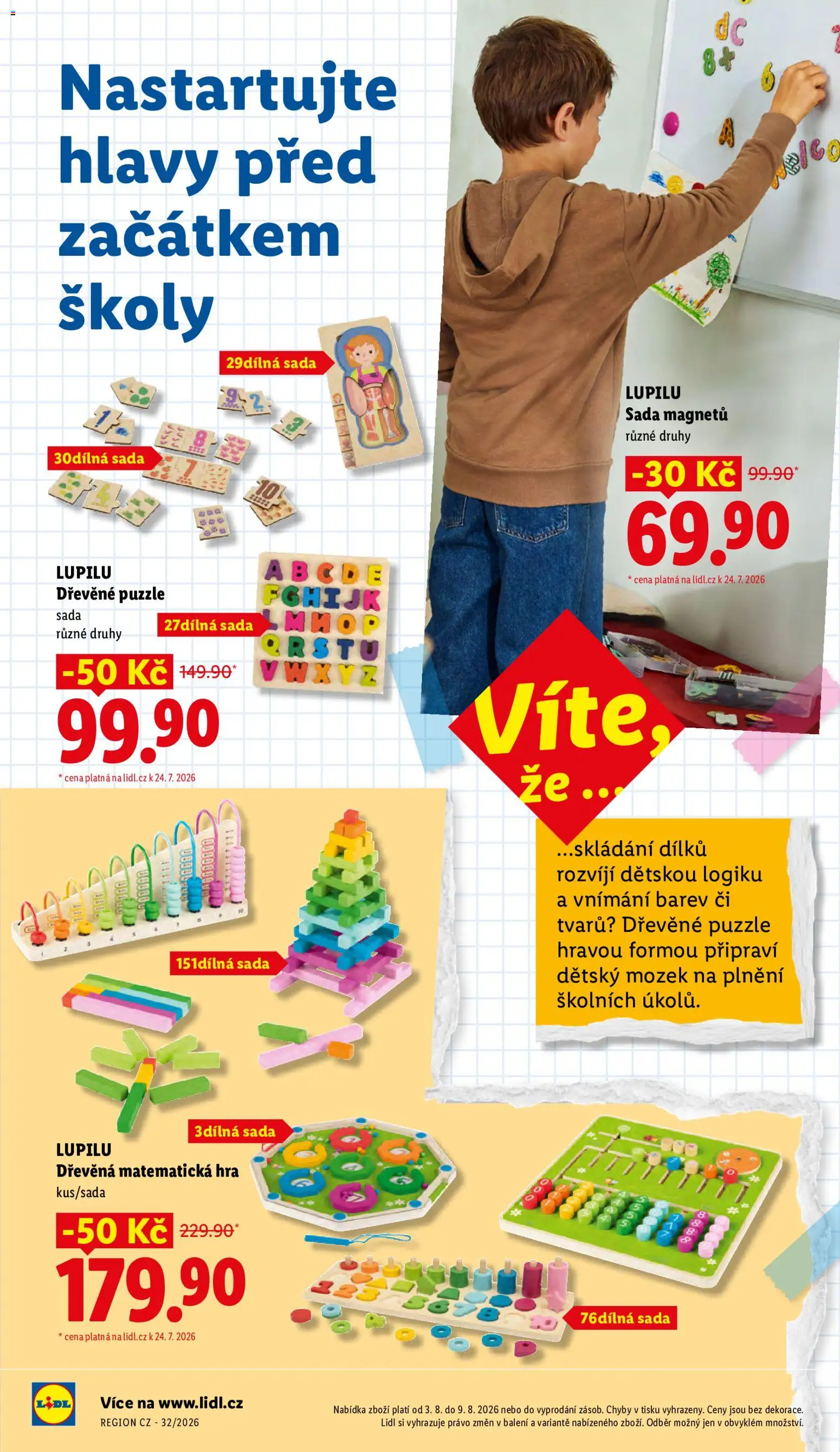 Lidl leták - Škola od 04.08.2026 | Strana: 2 | Produkty: Hra, Puzzle