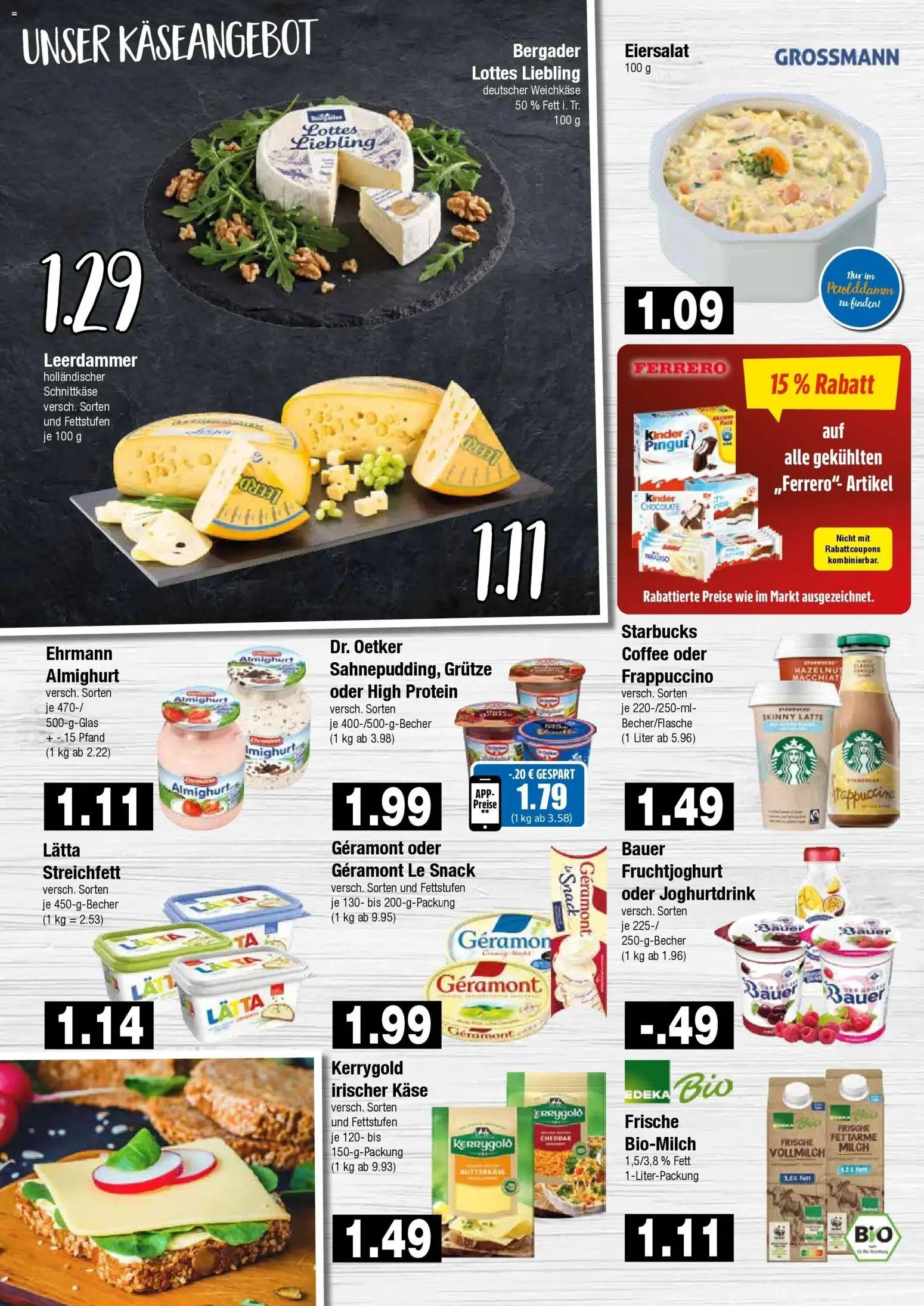 Edeka Prospekt Hamburg (ab 07.09.2026) » Angebote Online | Seite: 4 | Produkte: Käse, Starbucks, Fruchtjoghurt, Lätta