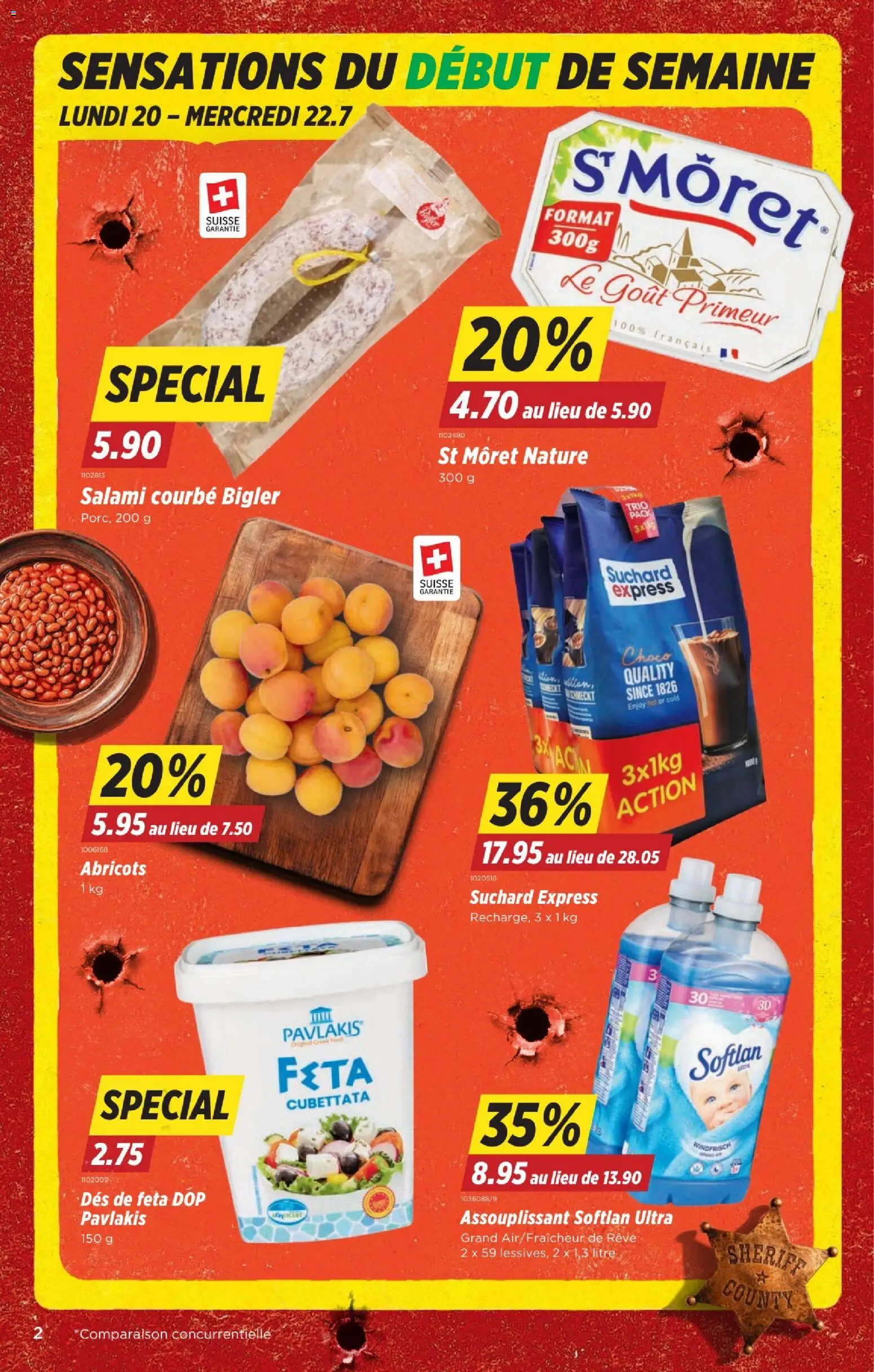 Denner aktionen FR – gültig ab 16.07.2026 | Seite: 2 | Produkte: Feta, Butter, Salami