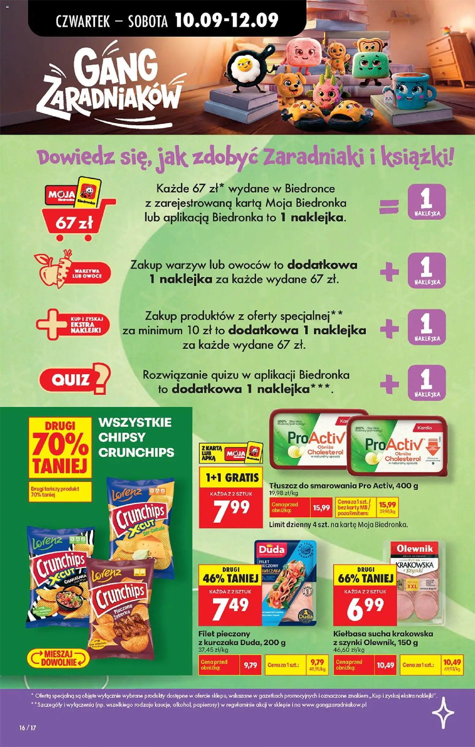 Biedronka Polsko leták - Codziennie niskie ceny od 10.09.2026 | Strana: 30 | Produkty: Filet, Chipsy, Karty