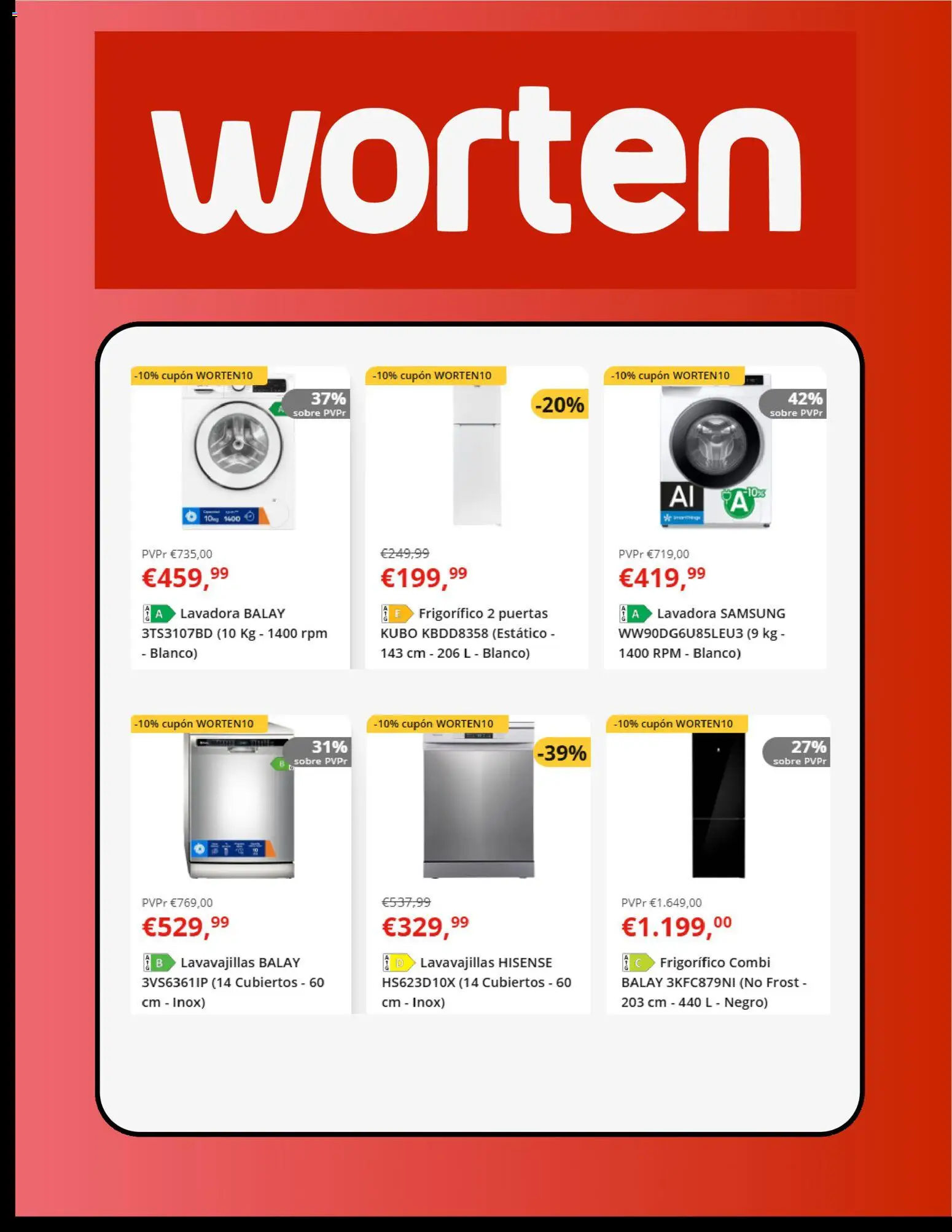 Worten folleto │ válido desde el 16.06.2026 | Página: 2 | Productos: Lavadora, Lavavajillas, Combi
