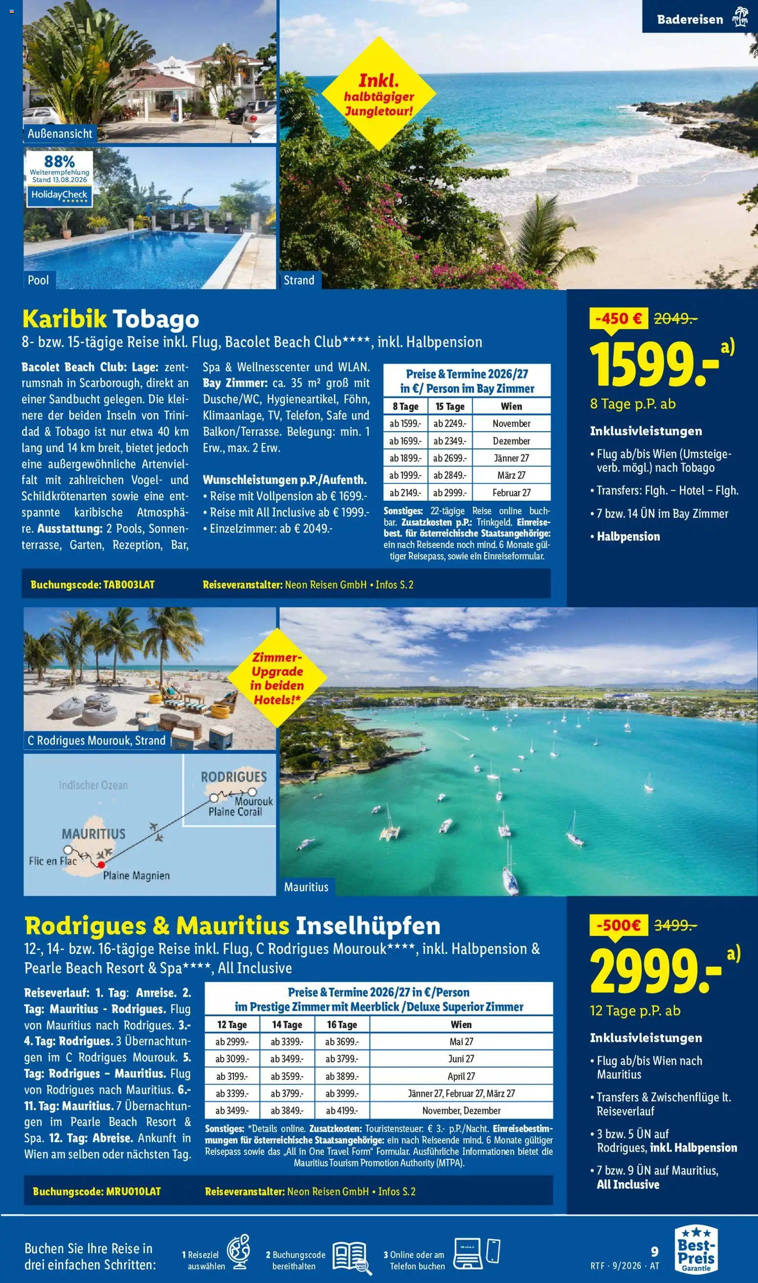 Lidl September/Oktober Reise-Highlights gültig ab 12.09.2026 | Seite: 9 | Produkte: Telefon