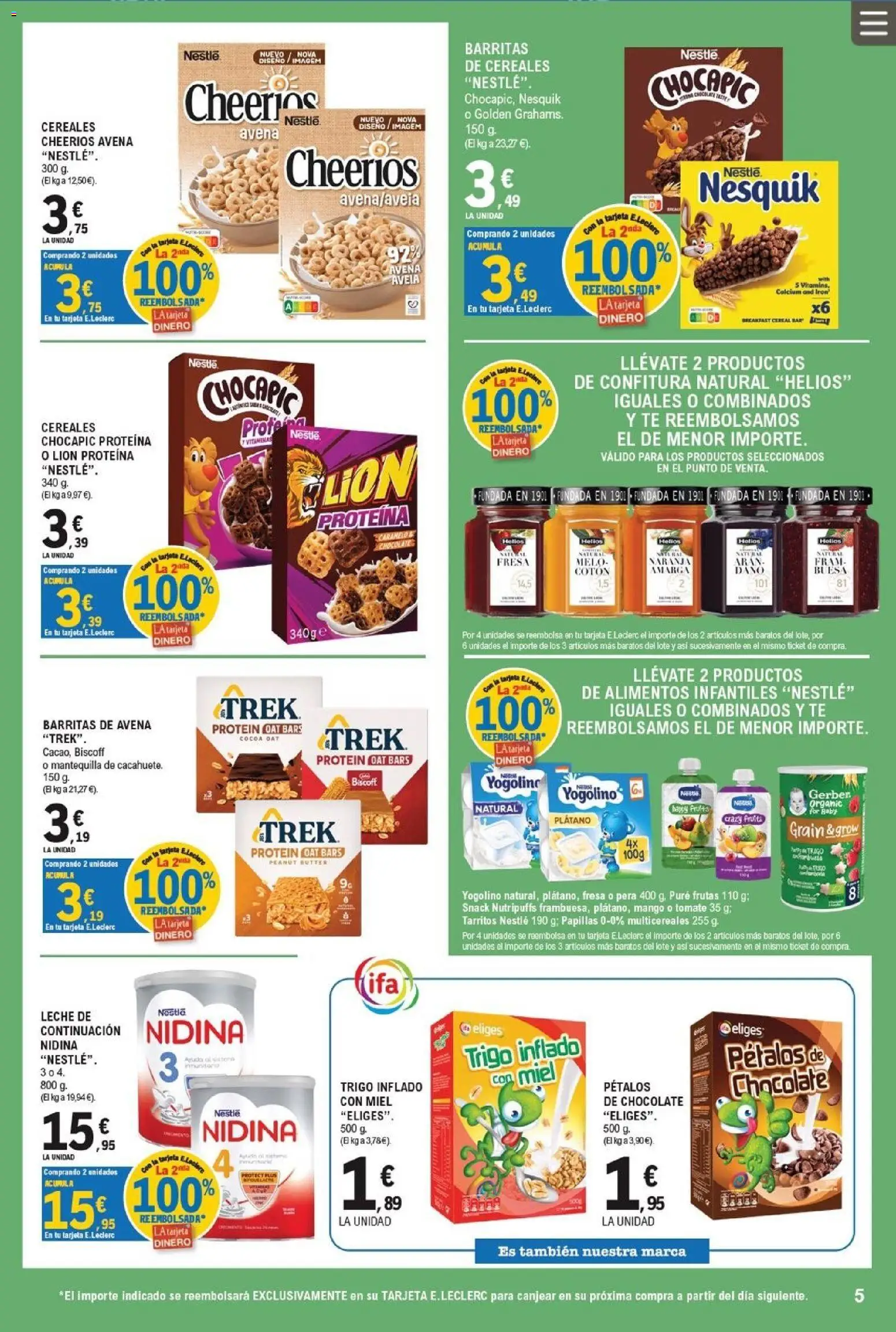 E.Leclerc folleto │ válido desde el 17.06.2026 | Página: 5 | Productos: Ψηφιακή κάμερα, Chocolate, Té, Συσκευή ροής