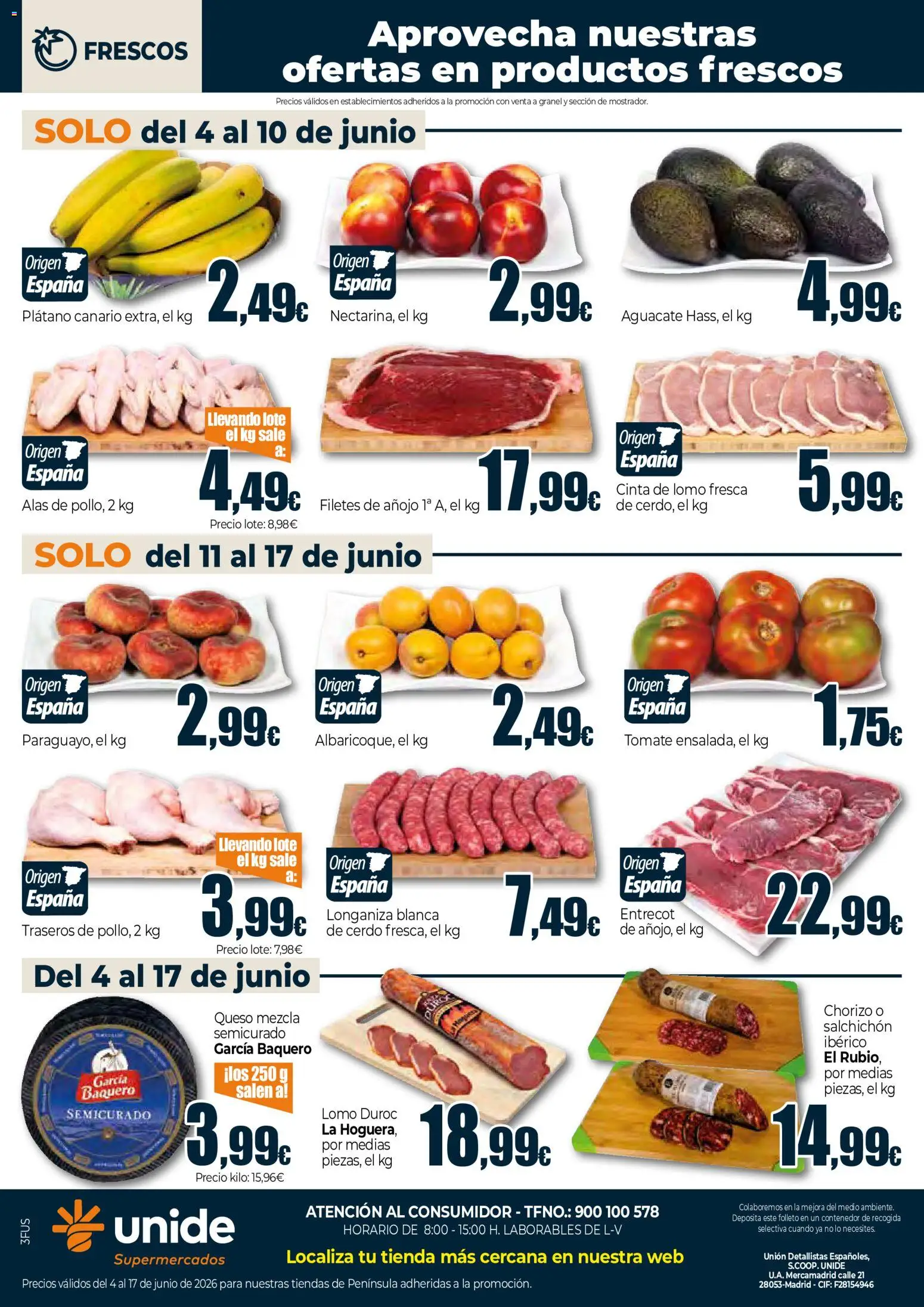 Unide - Supermercados │ válido desde el 04.06.2026 | Página: 4 | Productos: Medias, Queso, Cerdo, Longaniza