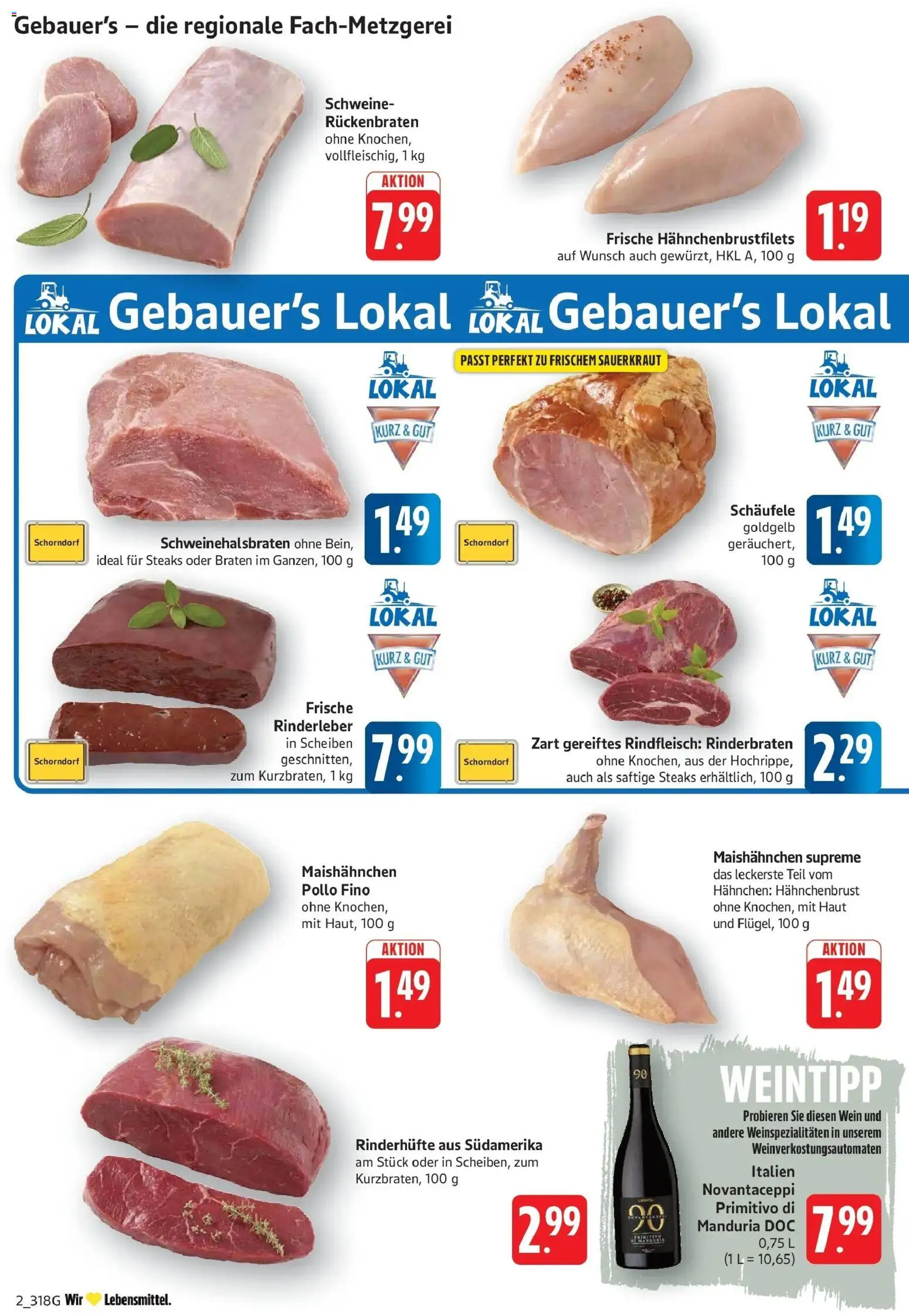 Edeka Prospekt Eislingen (ab 12.10.2026) » Angebote Online | Seite: 2 | Produkte: Hahnchen, Wein, Rindfleisch, Hahnchenbrust